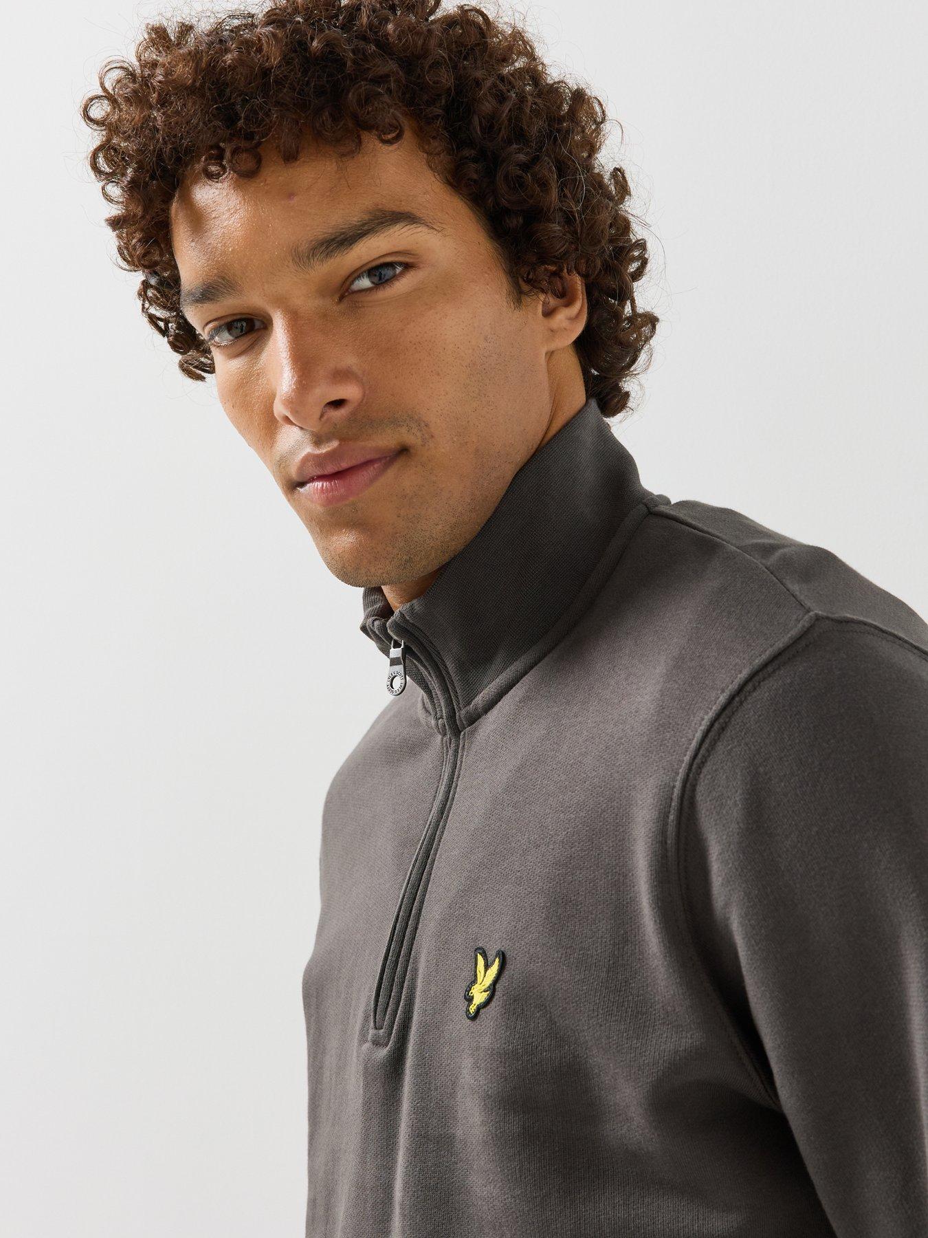 Image 6 of 6 of Lyle & Scott Mens Quarter Zip Loopback Sweatshirt - Grey