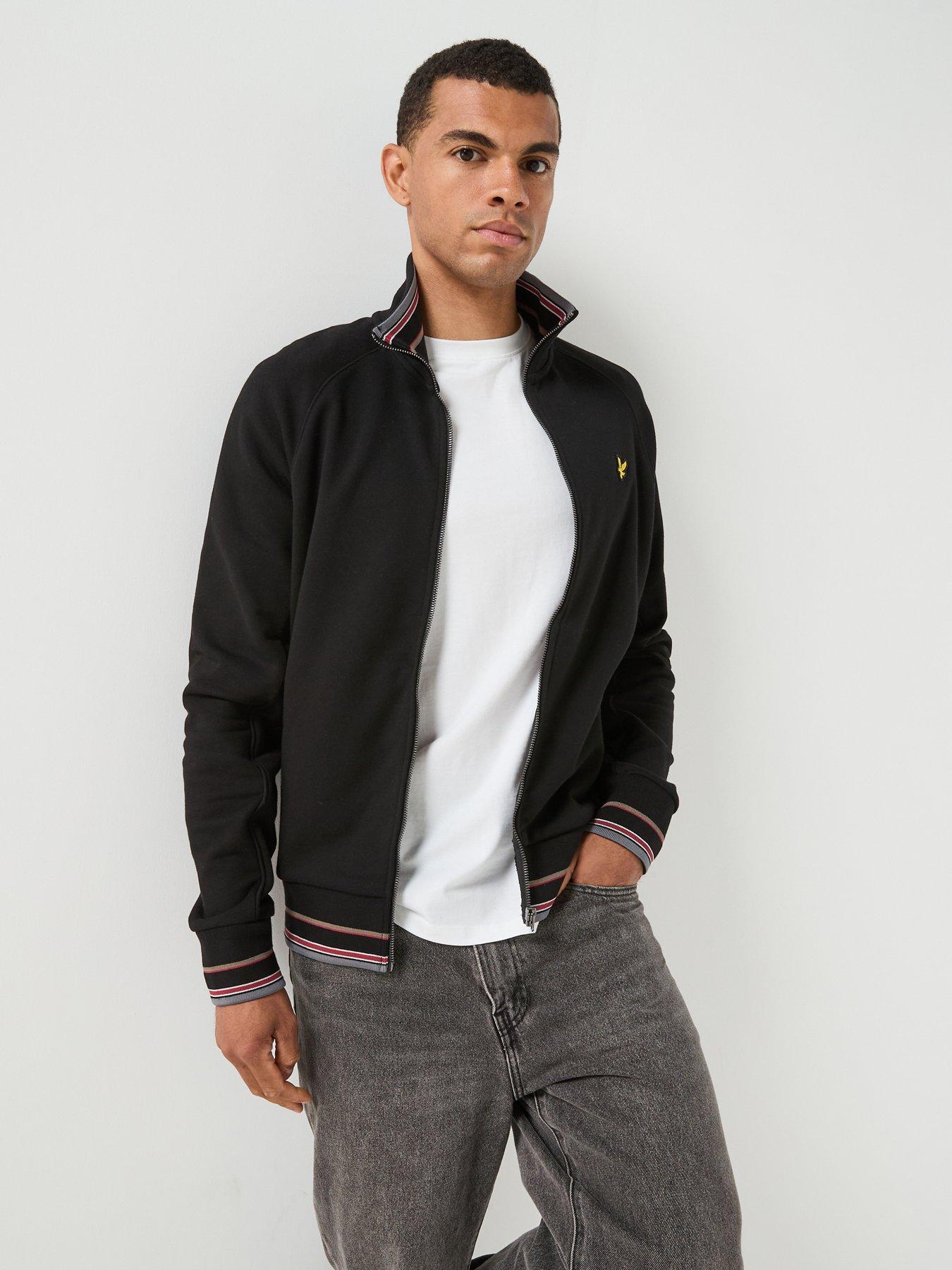 Image 1 of 6 of Lyle & Scott Lyle &amp; Scott Tipped Track Jacket - Black