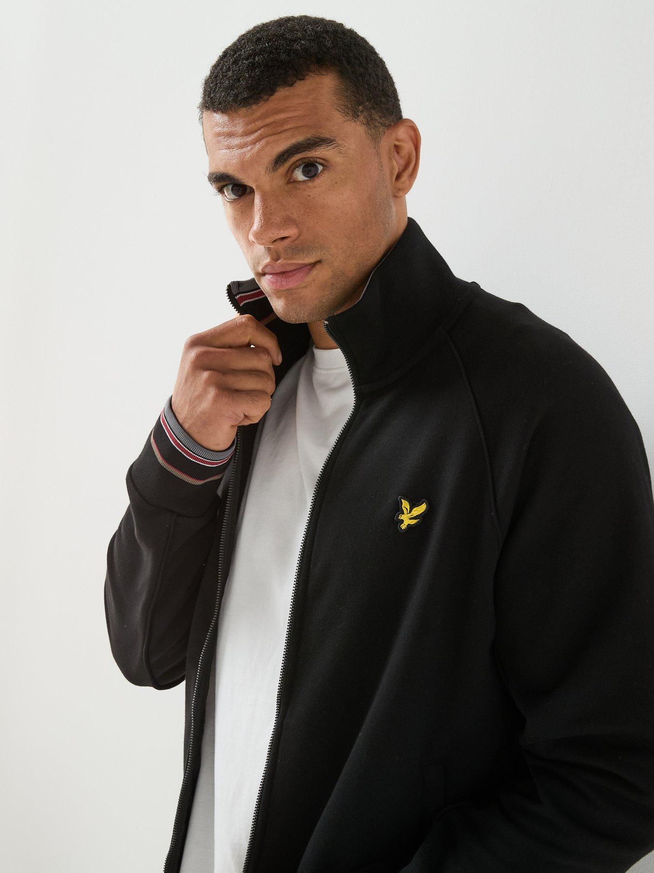 Image 4 of 6 of Lyle & Scott Lyle &amp; Scott Tipped Track Jacket - Black