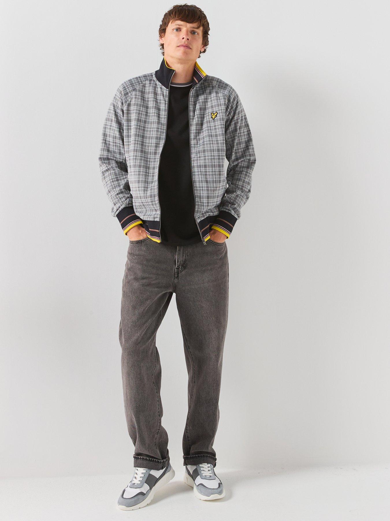 Image 3 of 6 of Lyle & Scott Hawick Check Track Jacket - Grey