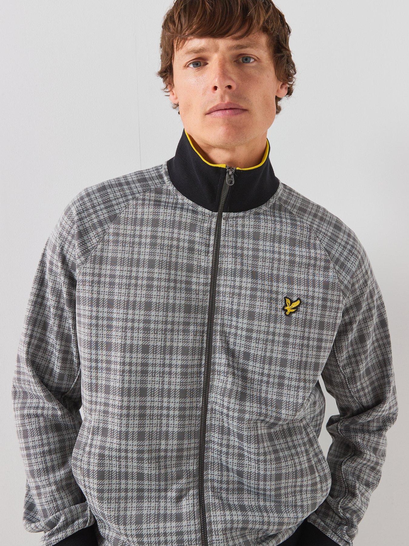 Image 5 of 6 of Lyle & Scott Hawick Check Track Jacket - Grey