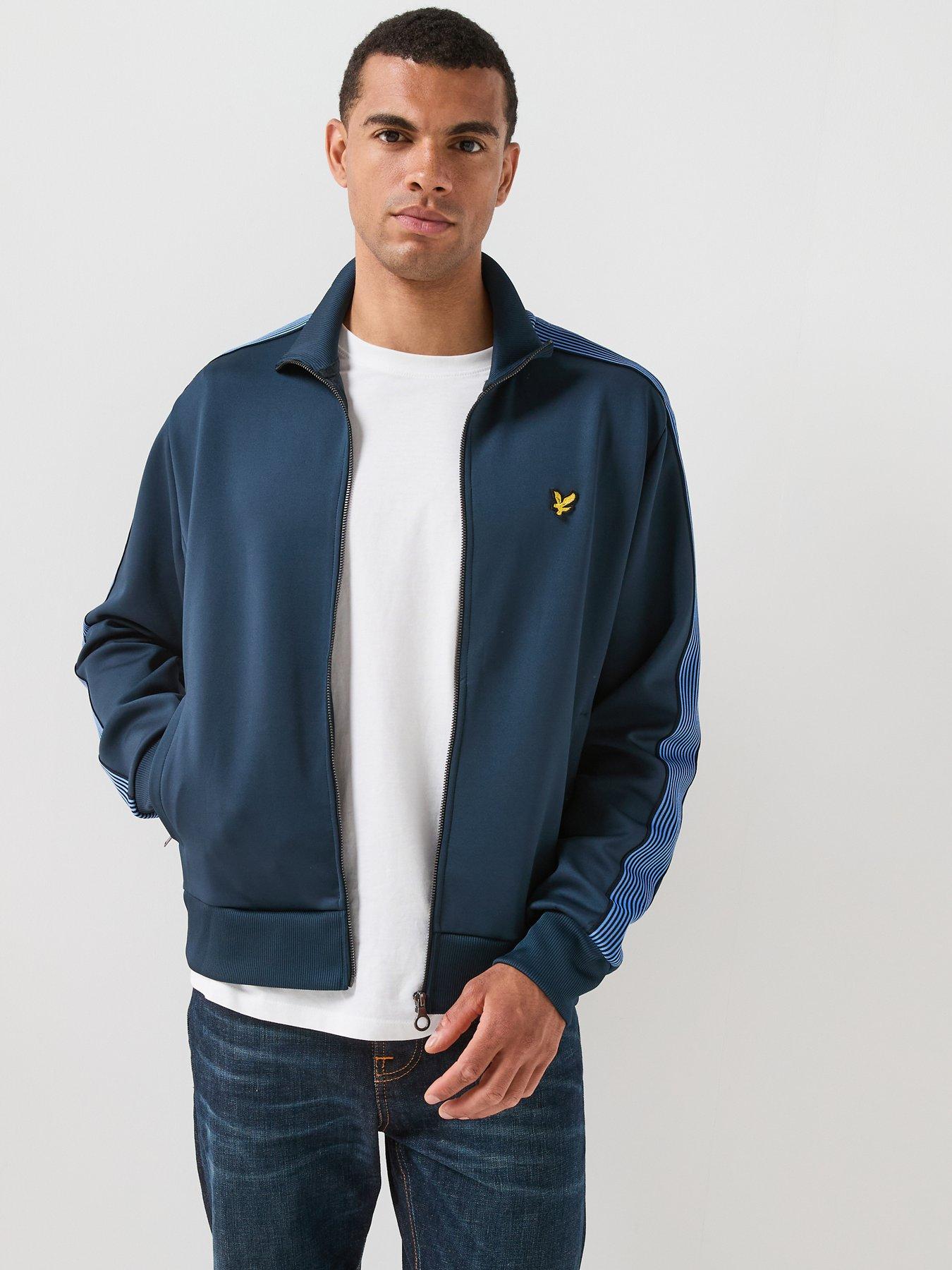 Lyle & Scott Lyle  &  Scott Contrast Tape Track Jacket - Navy