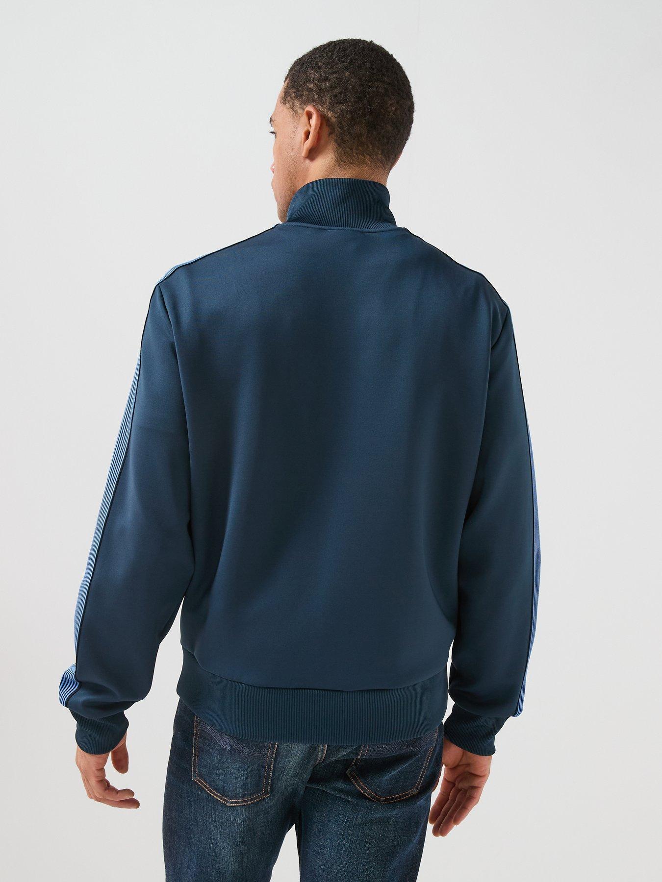 Image 2 of 6 of Lyle & Scott Lyle &amp; Scott Contrast Tape Track Jacket - Navy