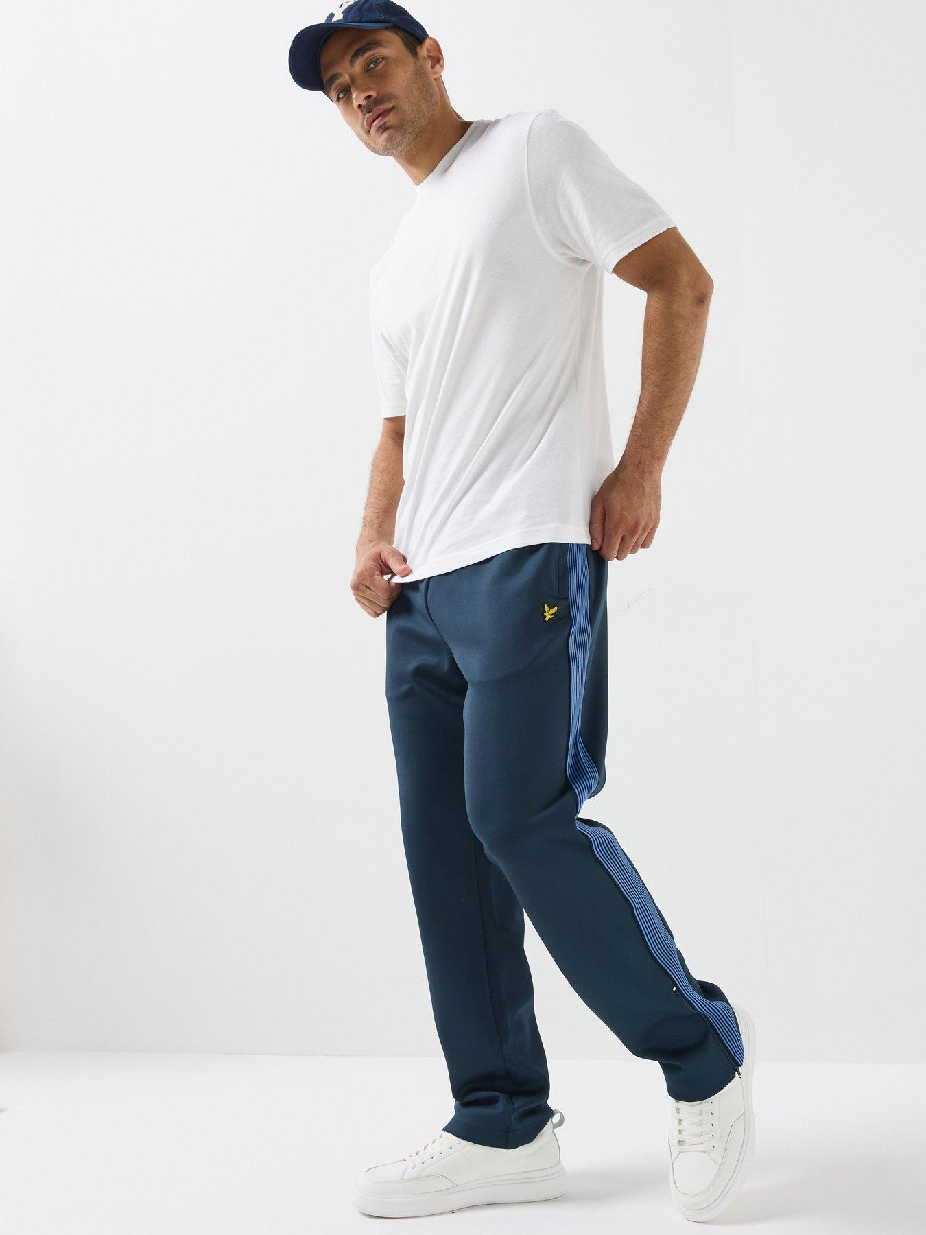 Image 3 of 5 of Lyle & Scott Contrast Tape Track Joggers - Navy