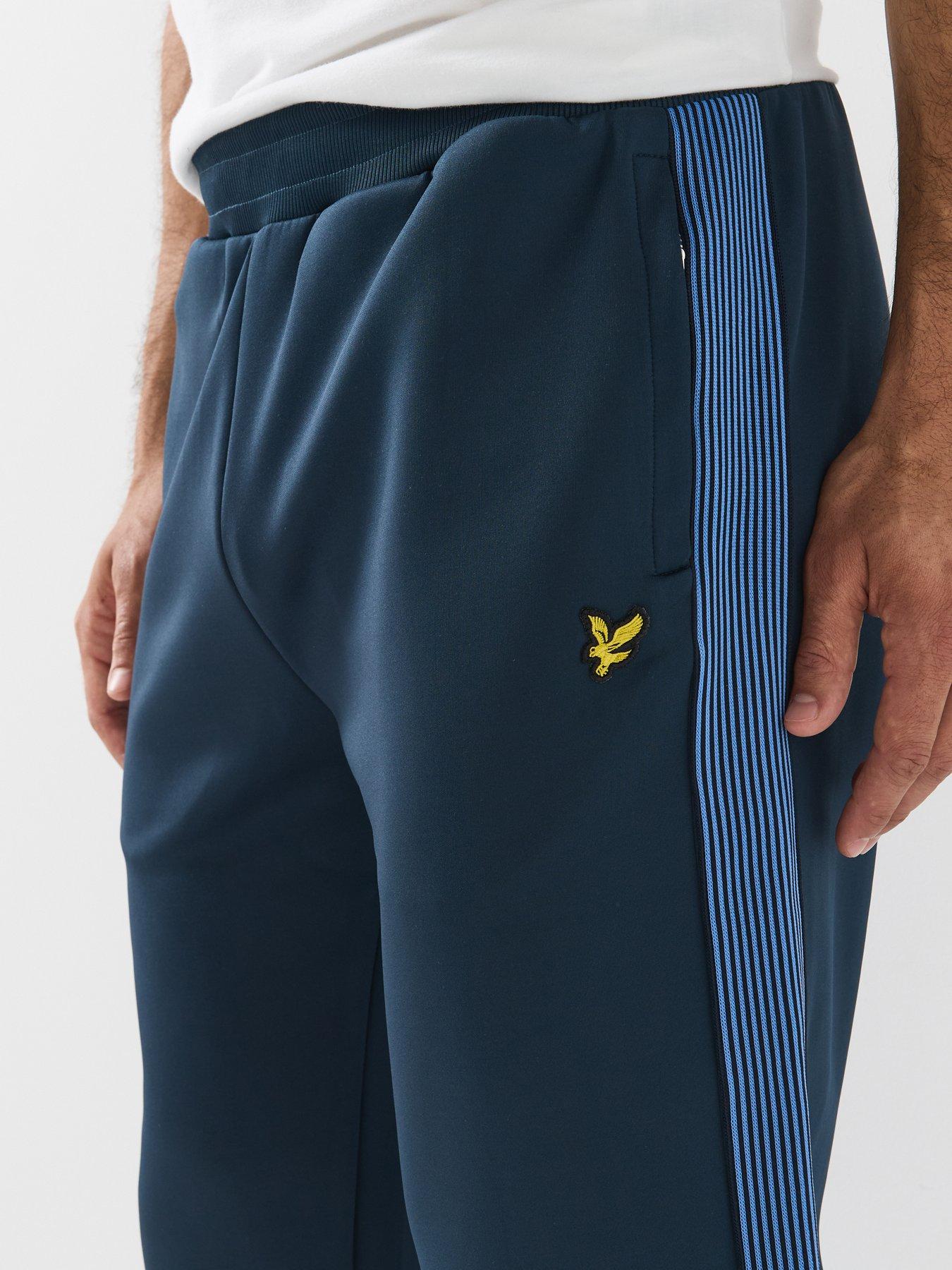 Image 4 of 5 of Lyle & Scott Contrast Tape Track Joggers - Navy