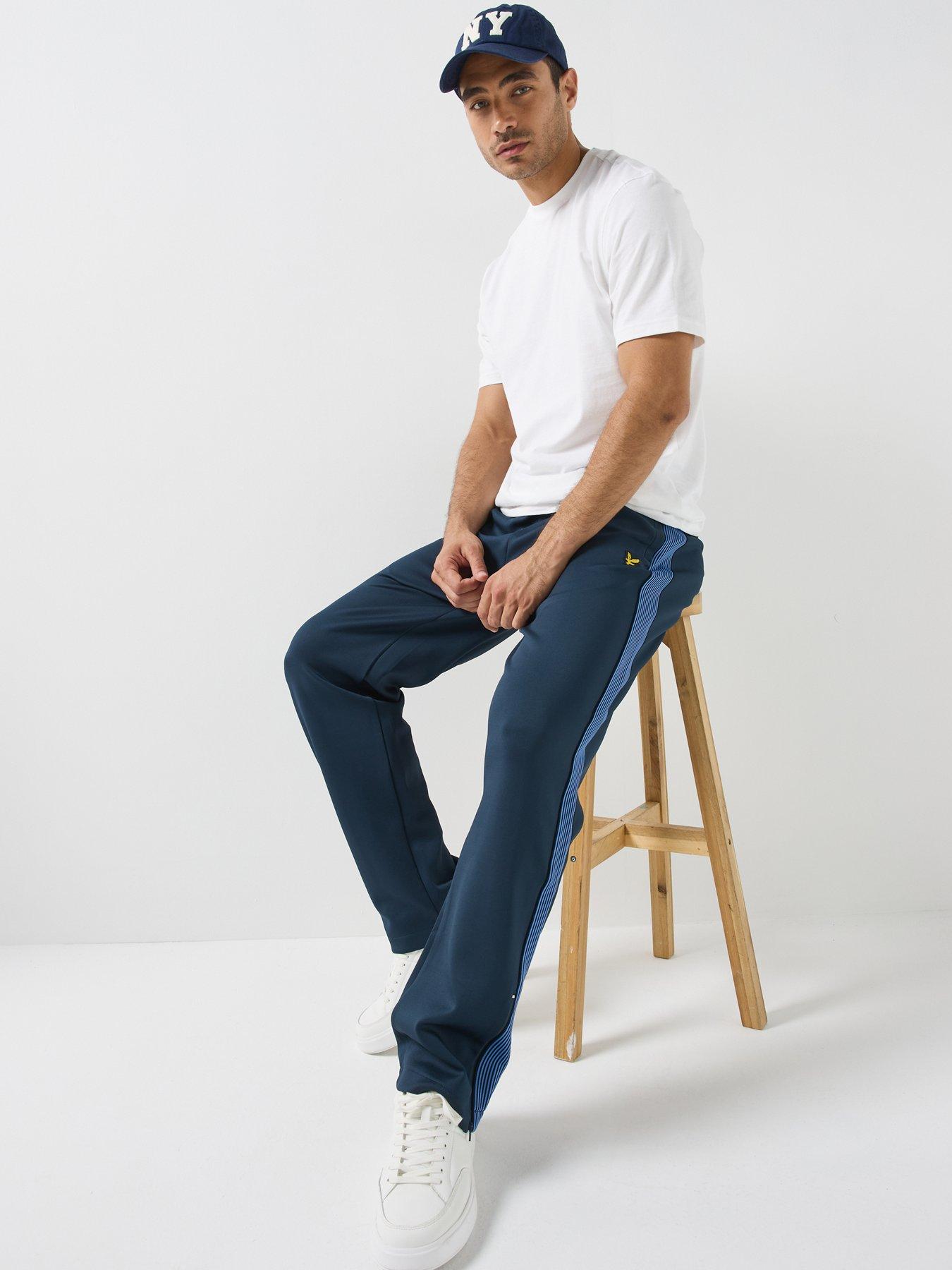 Image 5 of 5 of Lyle & Scott Contrast Tape Track Joggers - Navy