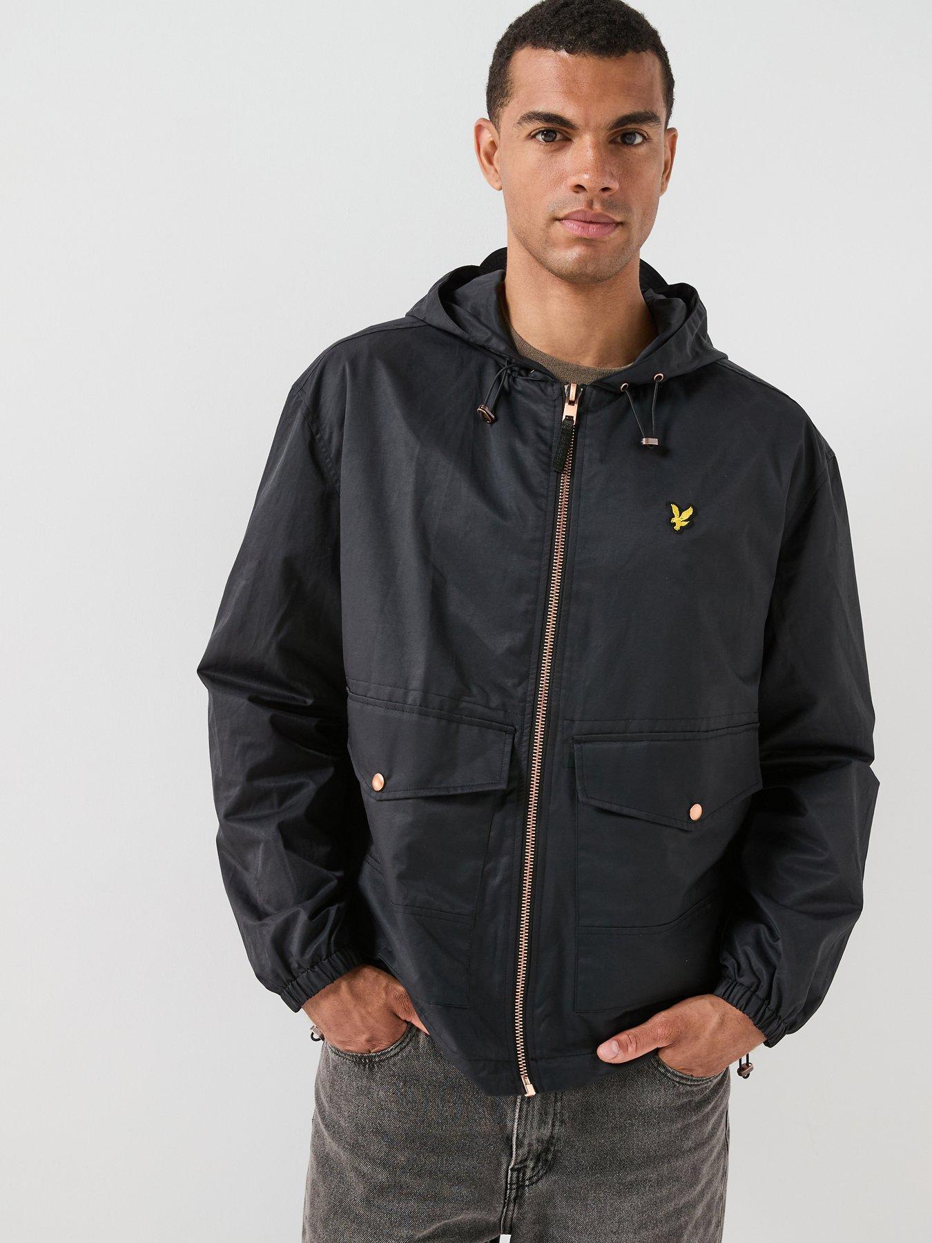 Image 1 of 6 of Lyle & Scott Lyle &amp; Scott Waxed Hooded Utility Jacket - Black