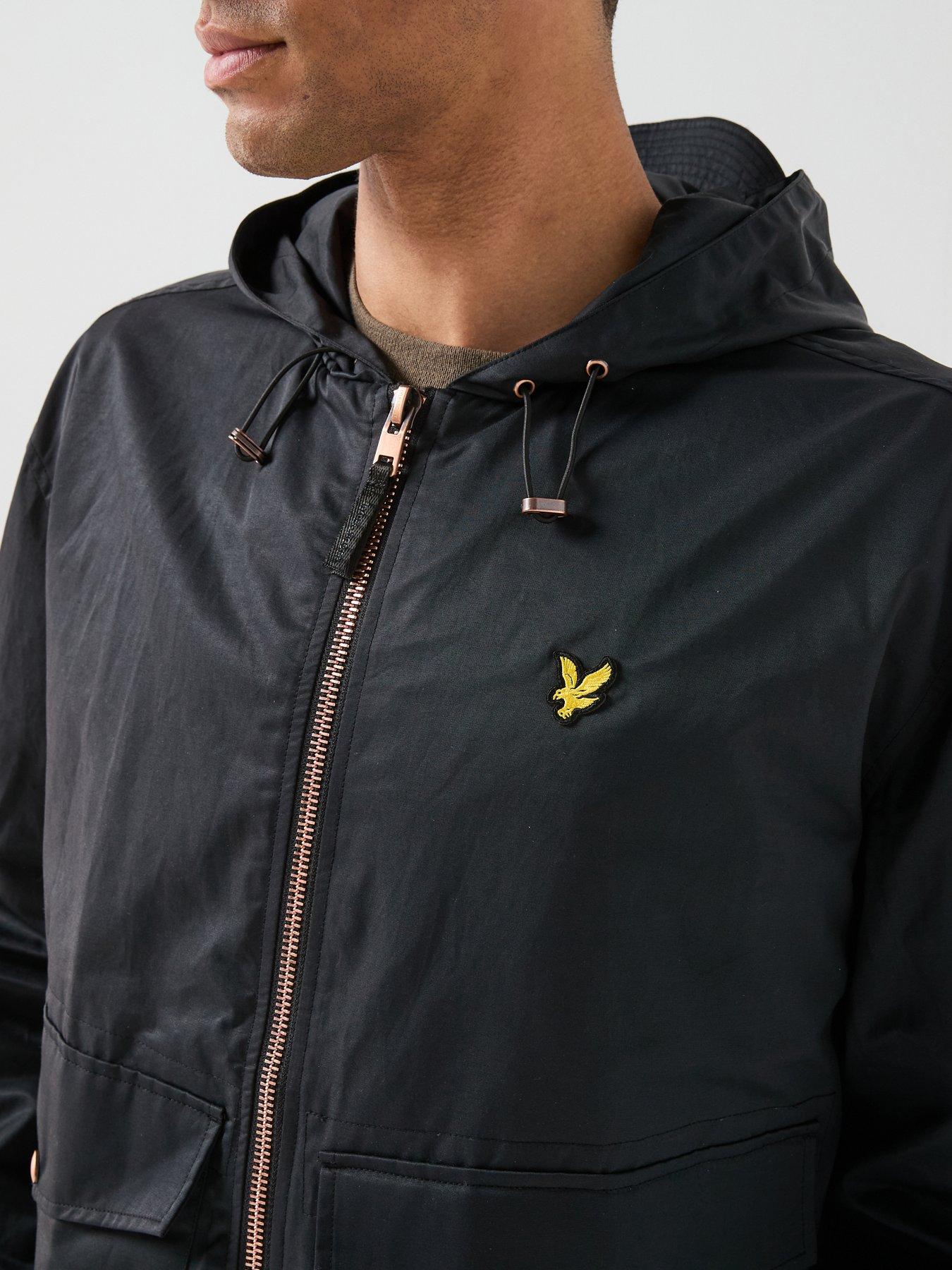 Image 5 of 6 of Lyle & Scott Lyle &amp; Scott Waxed Hooded Utility Jacket - Black