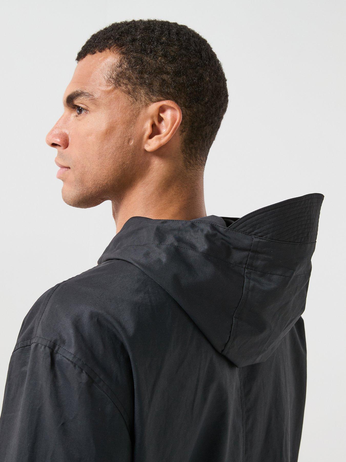 Image 6 of 6 of Lyle & Scott Lyle &amp; Scott Waxed Hooded Utility Jacket - Black