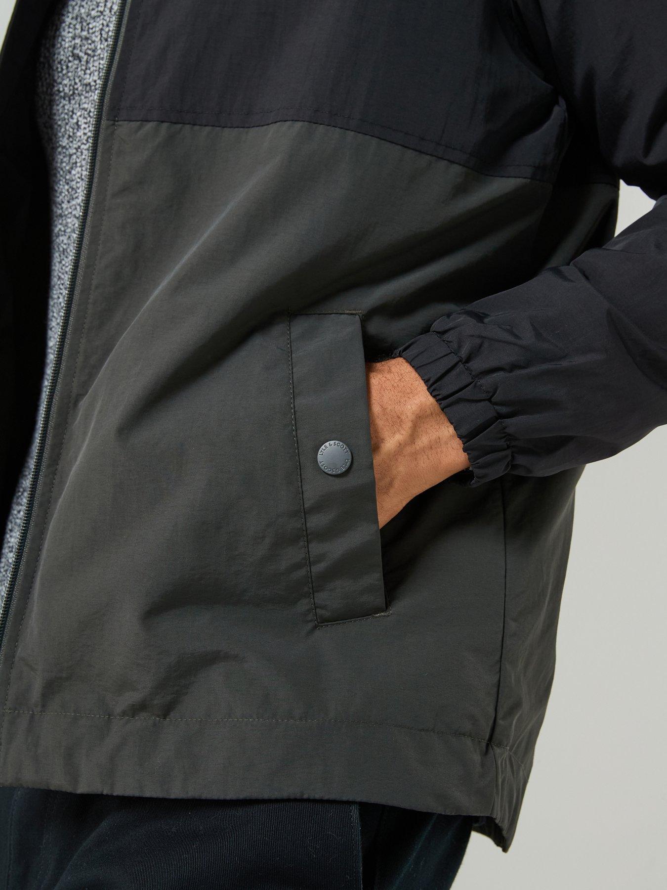 Image 6 of 6 of Lyle & Scott Lyle &amp; Scott Colour Block Zip Through Hooded Jacket - Black