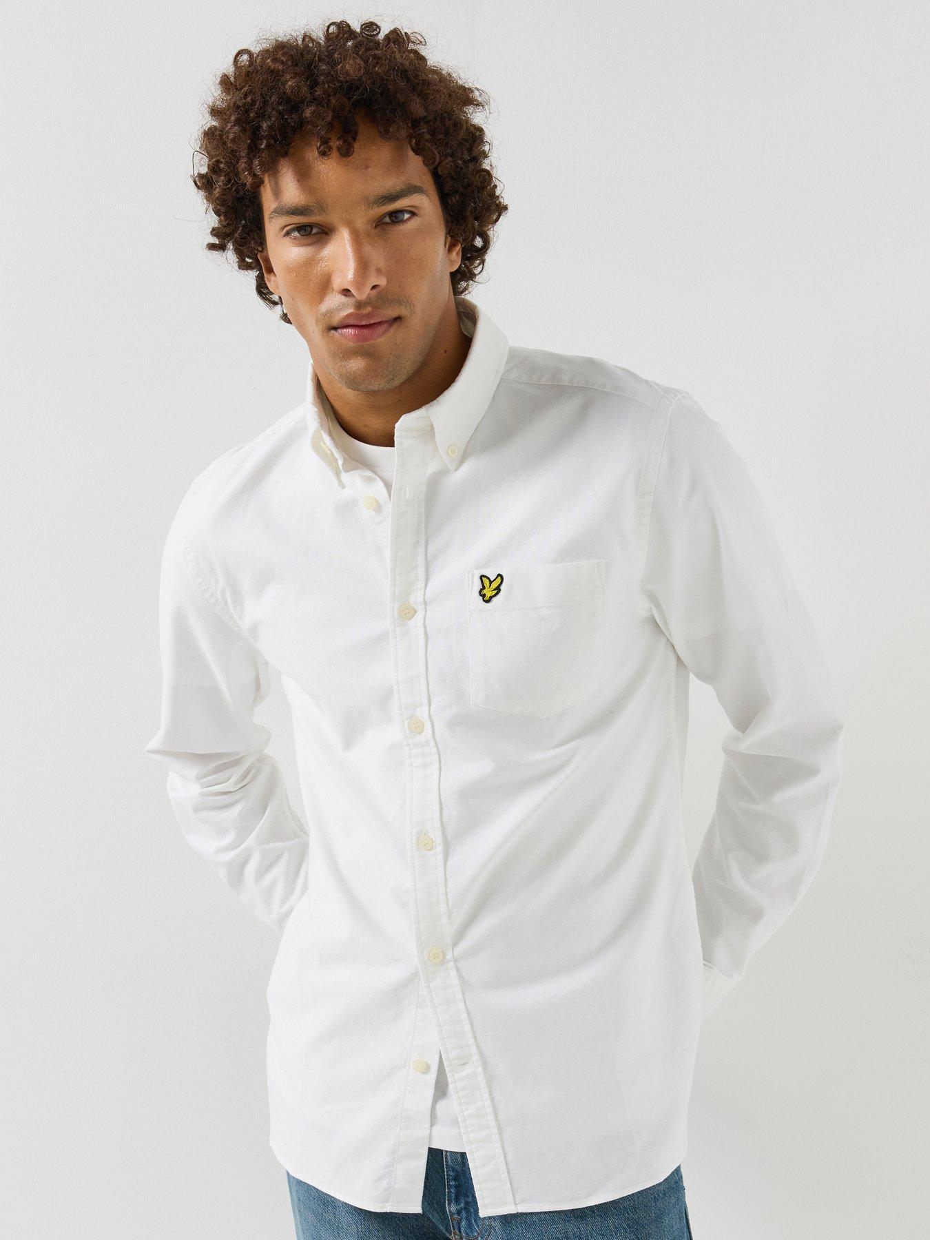 Image 1 of 6 of Lyle & Scott Lyle &amp; Scott Plain Oxford Shirt - White