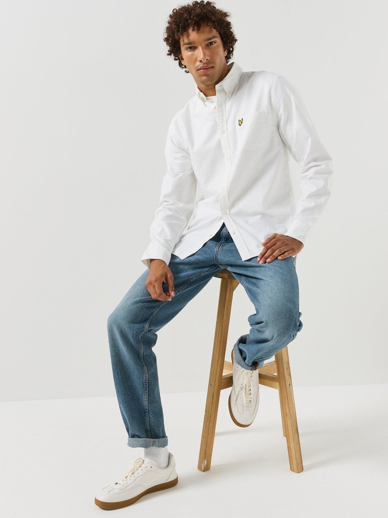 Image 3 of 6 of Lyle & Scott Lyle &amp; Scott Plain Oxford Shirt - White