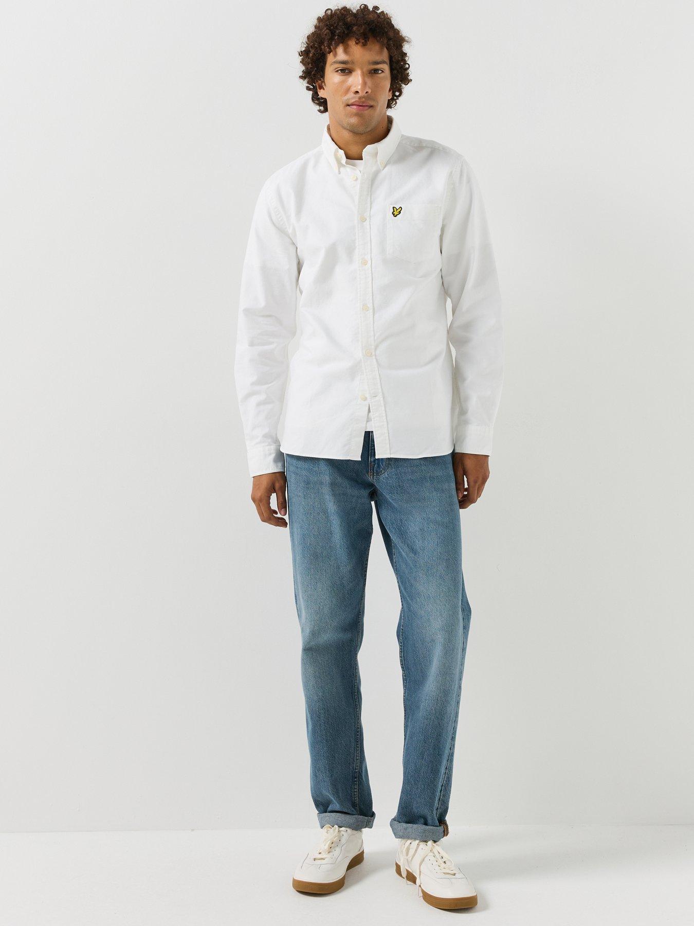 Image 4 of 6 of Lyle & Scott Lyle &amp; Scott Plain Oxford Shirt - White