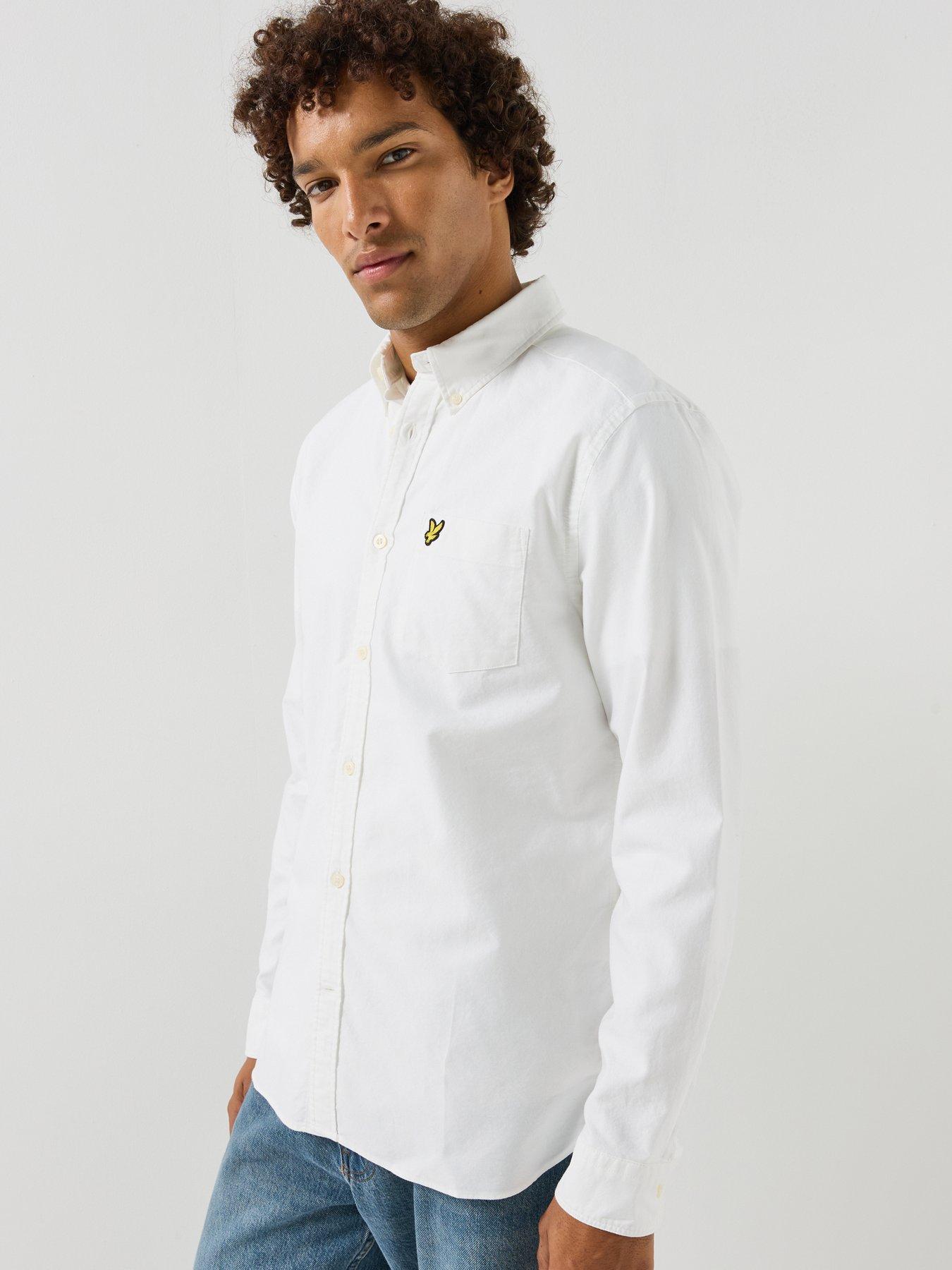 Image 5 of 6 of Lyle & Scott Lyle &amp; Scott Plain Oxford Shirt - White