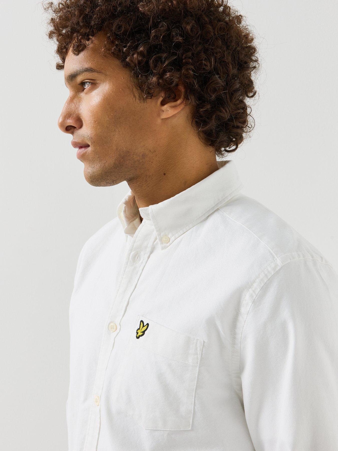 Image 6 of 6 of Lyle & Scott Lyle &amp; Scott Plain Oxford Shirt - White