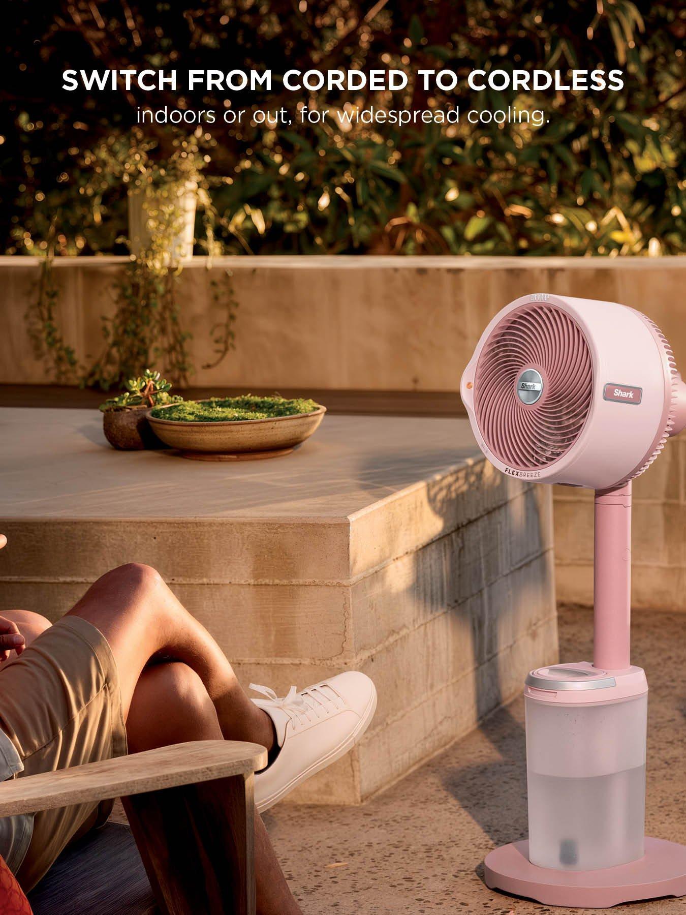 Image 3 of 7 of Shark FlexBreeze Pro Mist Indoor & Outdoor Fan & Outdoor Misting System - Blush Pink