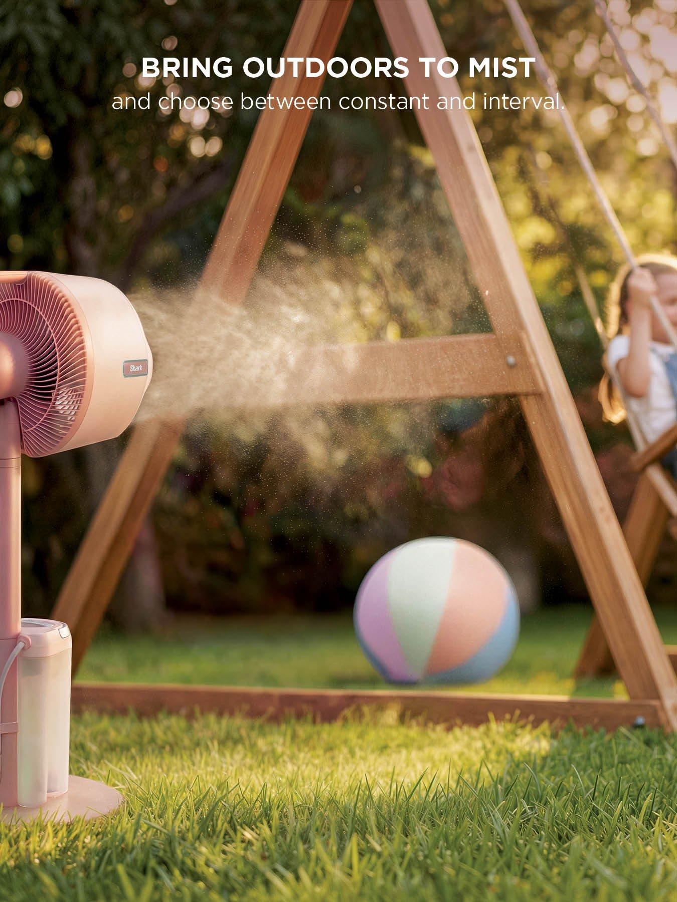 Image 7 of 7 of Shark FlexBreeze Pro Mist Indoor & Outdoor Fan & Outdoor Misting System - Blush Pink