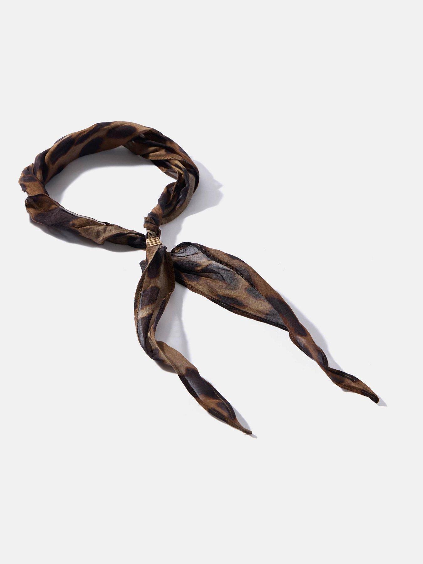 Image 3 of 4 of Mint Velvet Maddison Neck Scarf - Brown