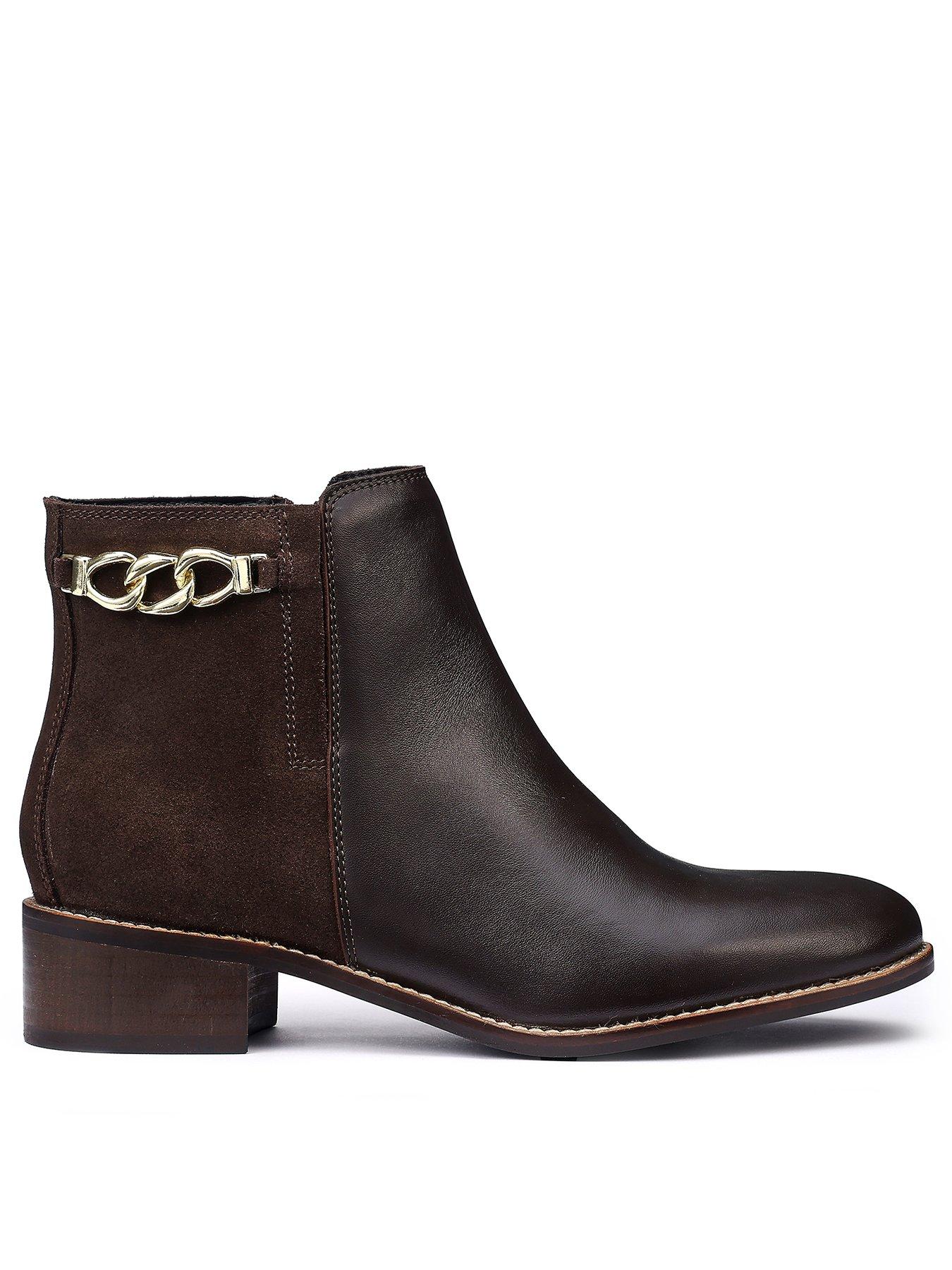 Hotter Albany Ankle Boot - Chocolate