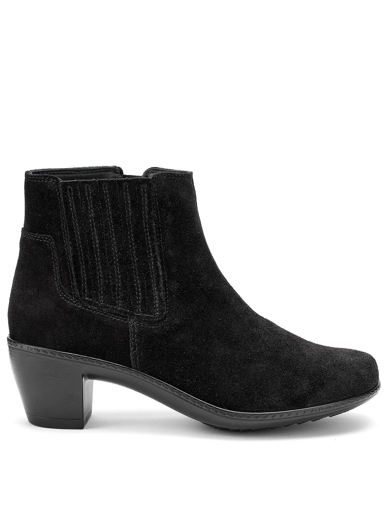 Image 1 of 4 of Hotter Aldine Wide Block Heel Ankle Boot - Black