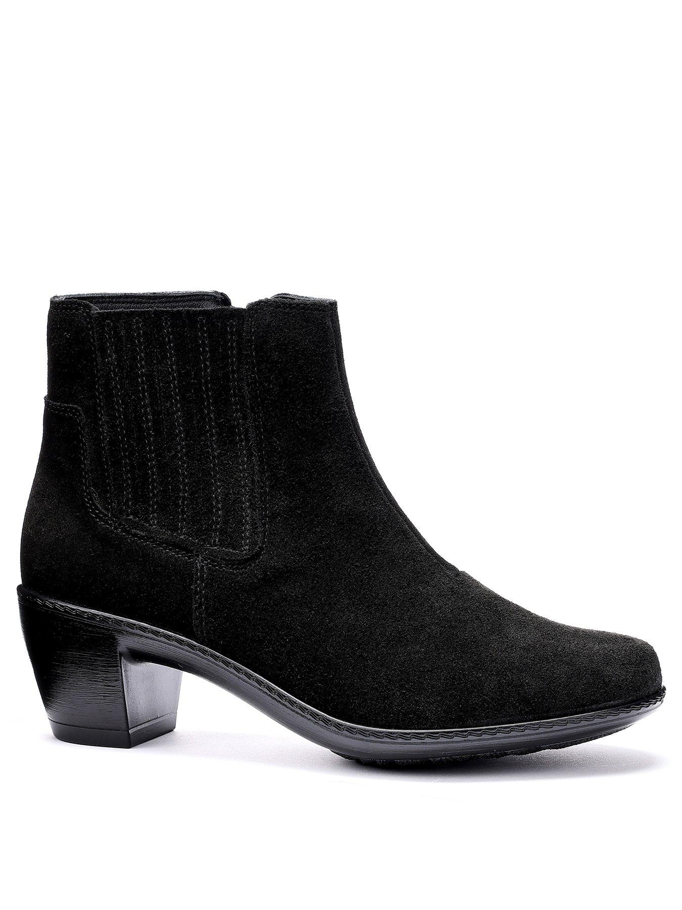 Image 2 of 4 of Hotter Aldine Wide Block Heel Ankle Boot - Black