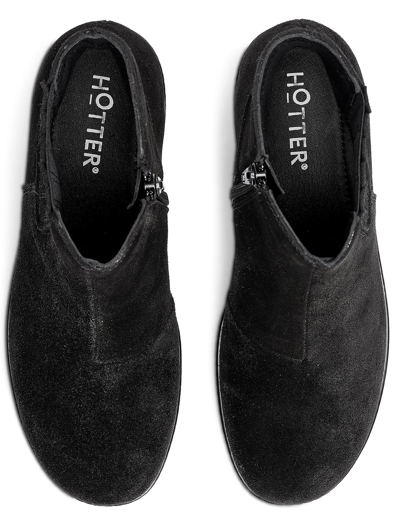 Image 4 of 4 of Hotter Aldine Wide Block Heel Ankle Boot - Black