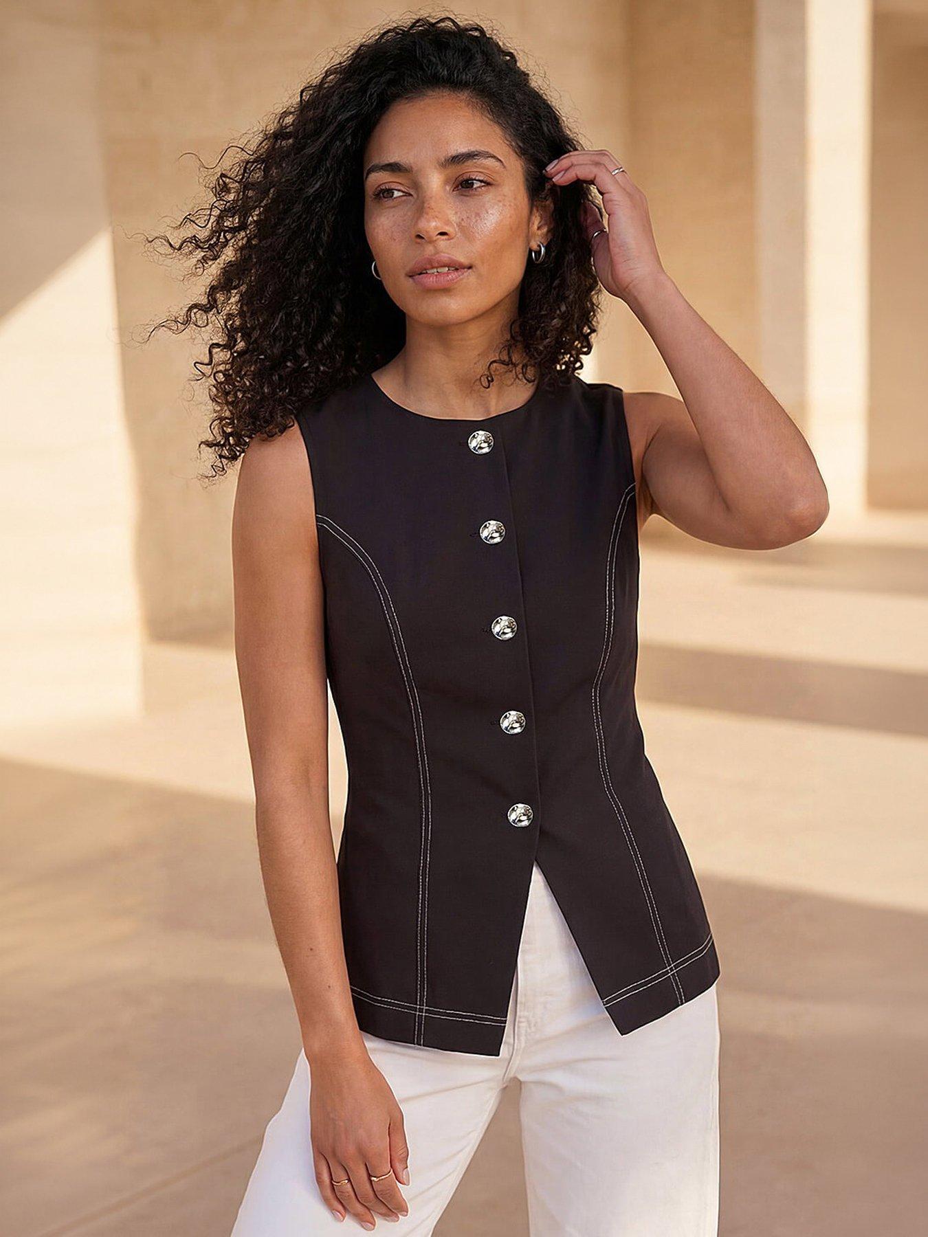 Roman Contrast Stitch Waistcoat