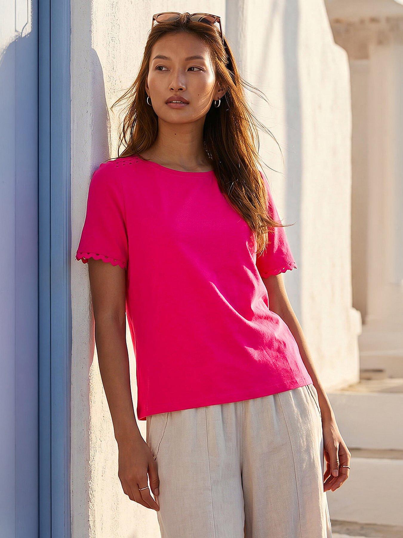 Image 4 of 4 of Roman Cotton Ric Rac Detail T-shirt