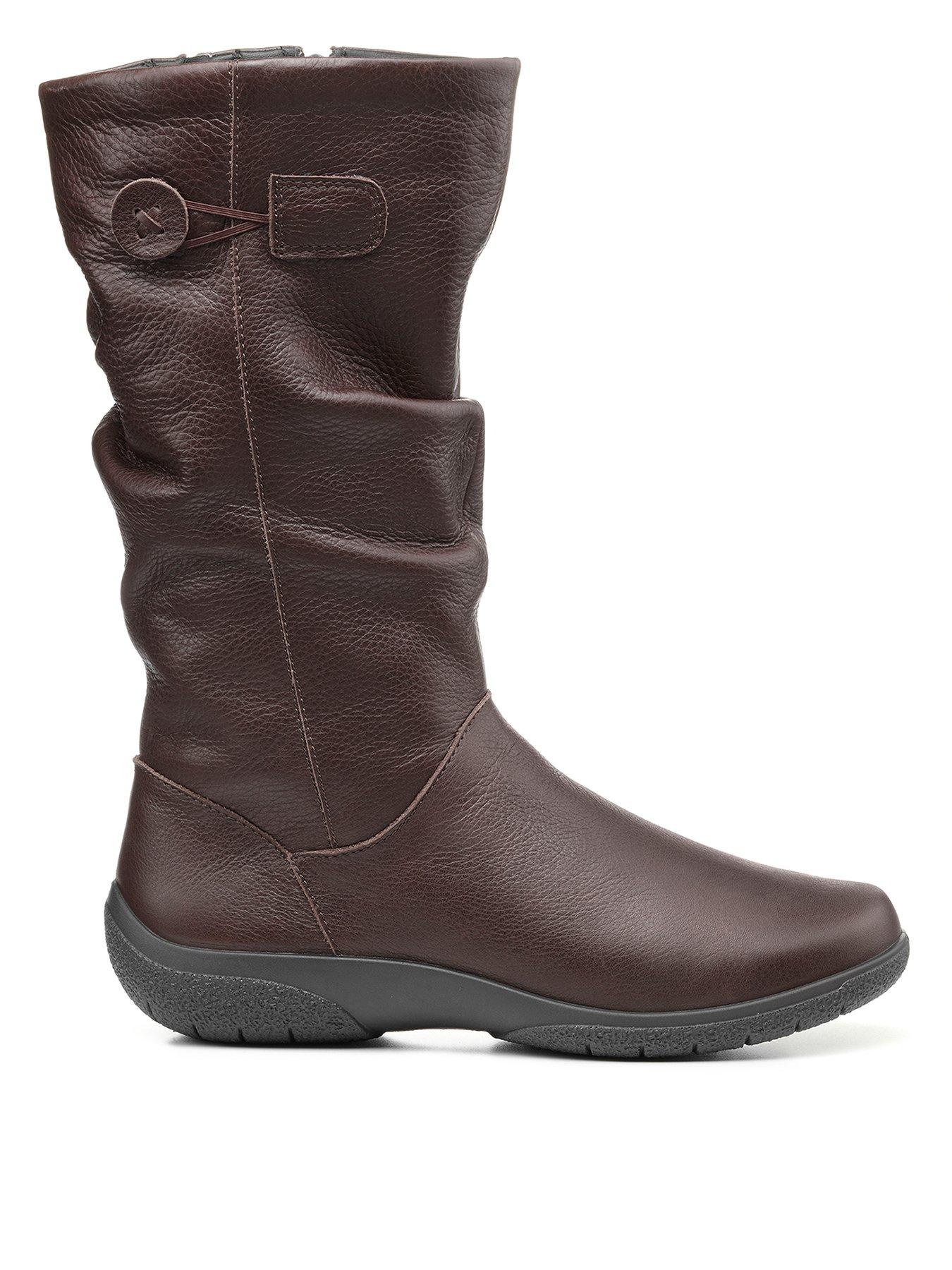 Hotter Derrymore Ii Extra Wide Slouch Boot - Chocolate