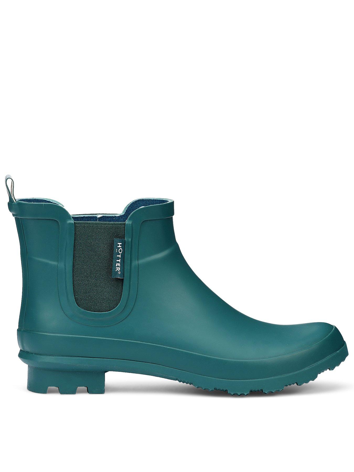 Hotter Puddle Wide Fit Wellington Boot - Blue