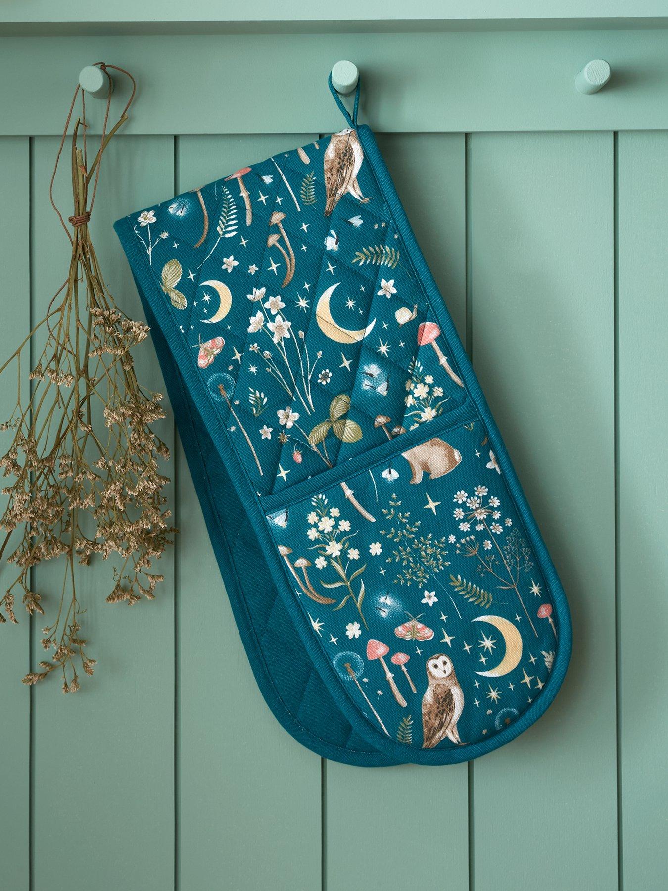 Catherine Lansfield 100% Cotton Enchanted Twilight Double Oven Glove