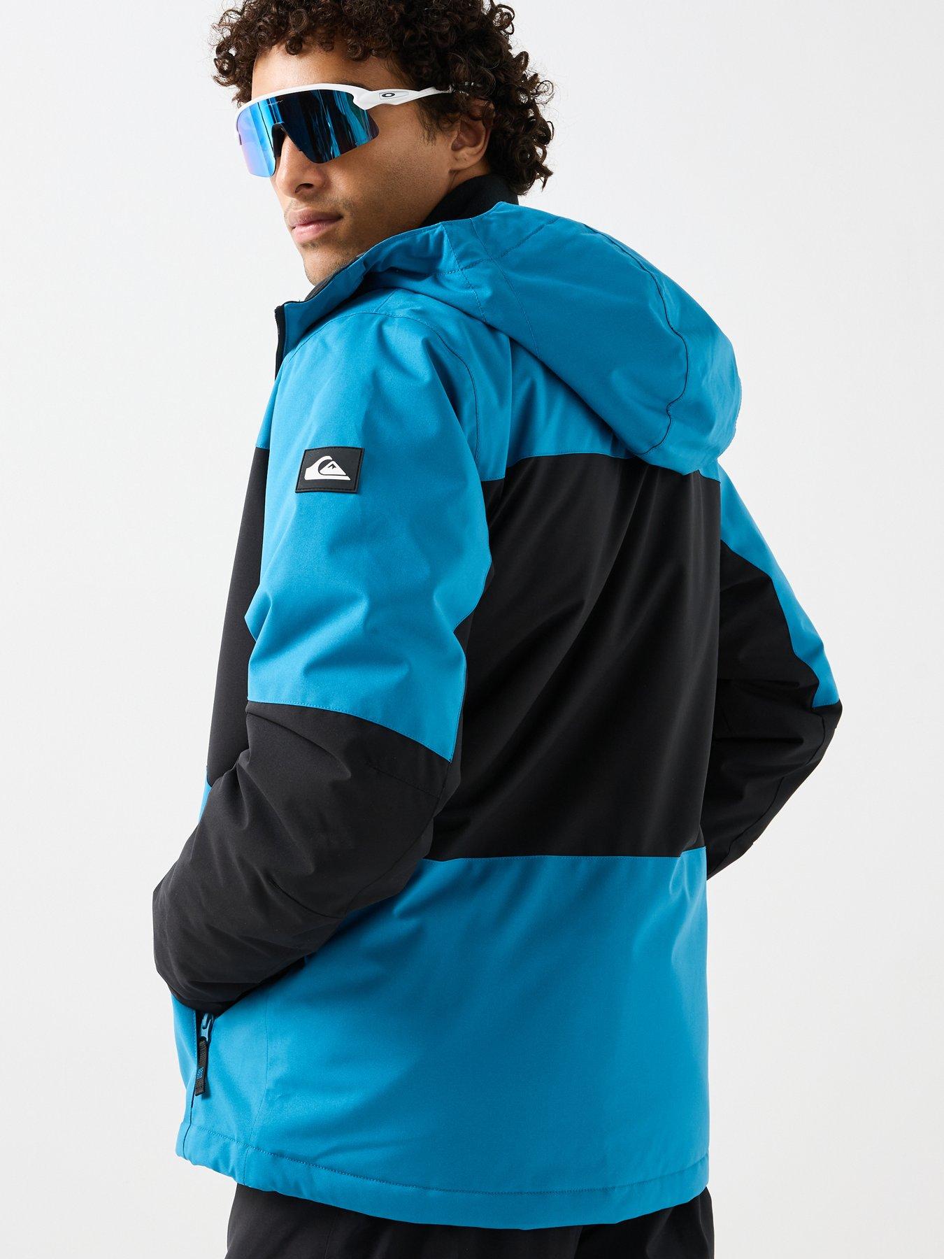 Image 2 of 6 of Quiksilver Mens Dawson 10k Hooded Full Zip Ski Jacket - Blue