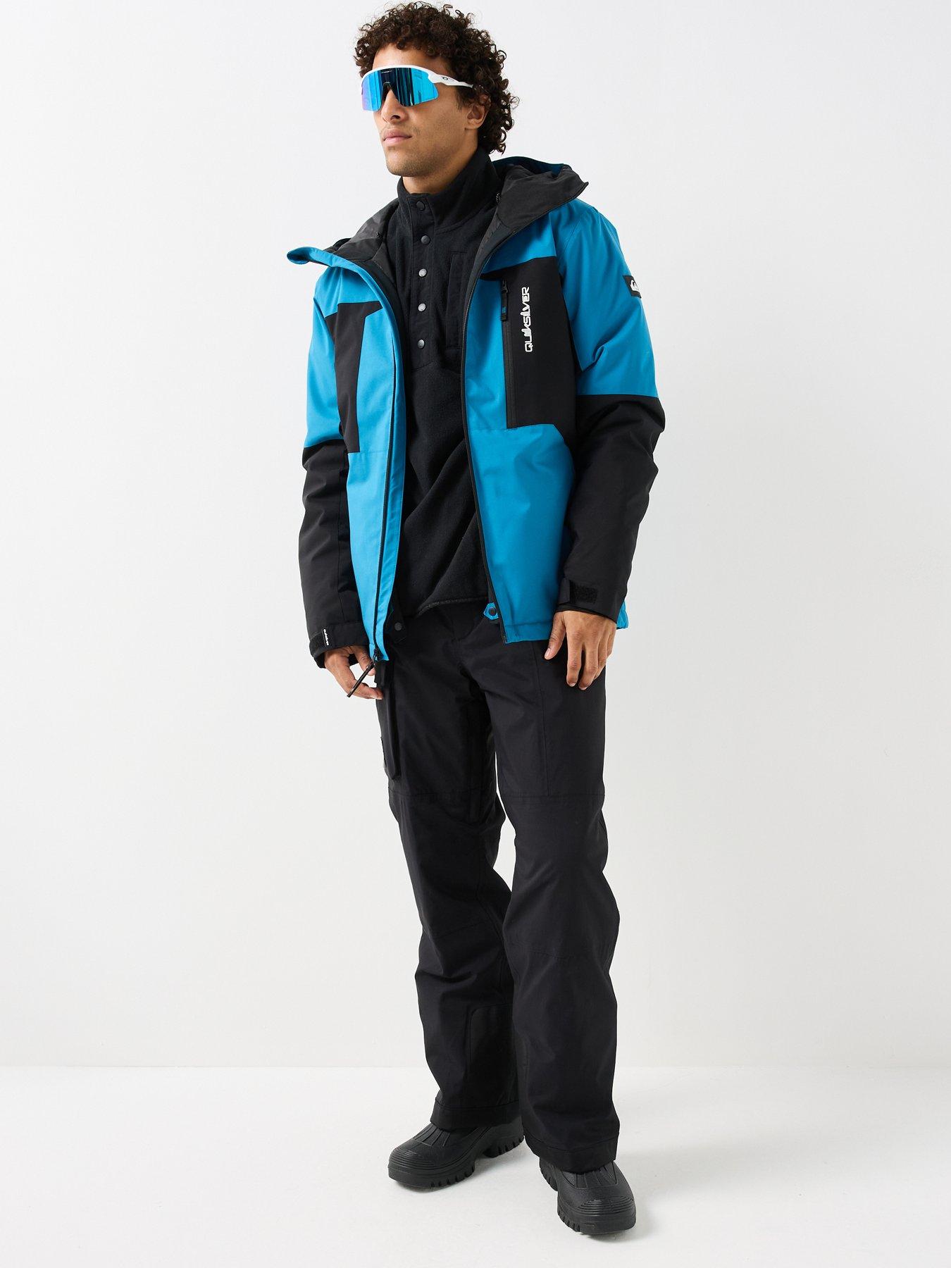 Image 3 of 6 of Quiksilver Mens Dawson 10k Hooded Full Zip Ski Jacket - Blue