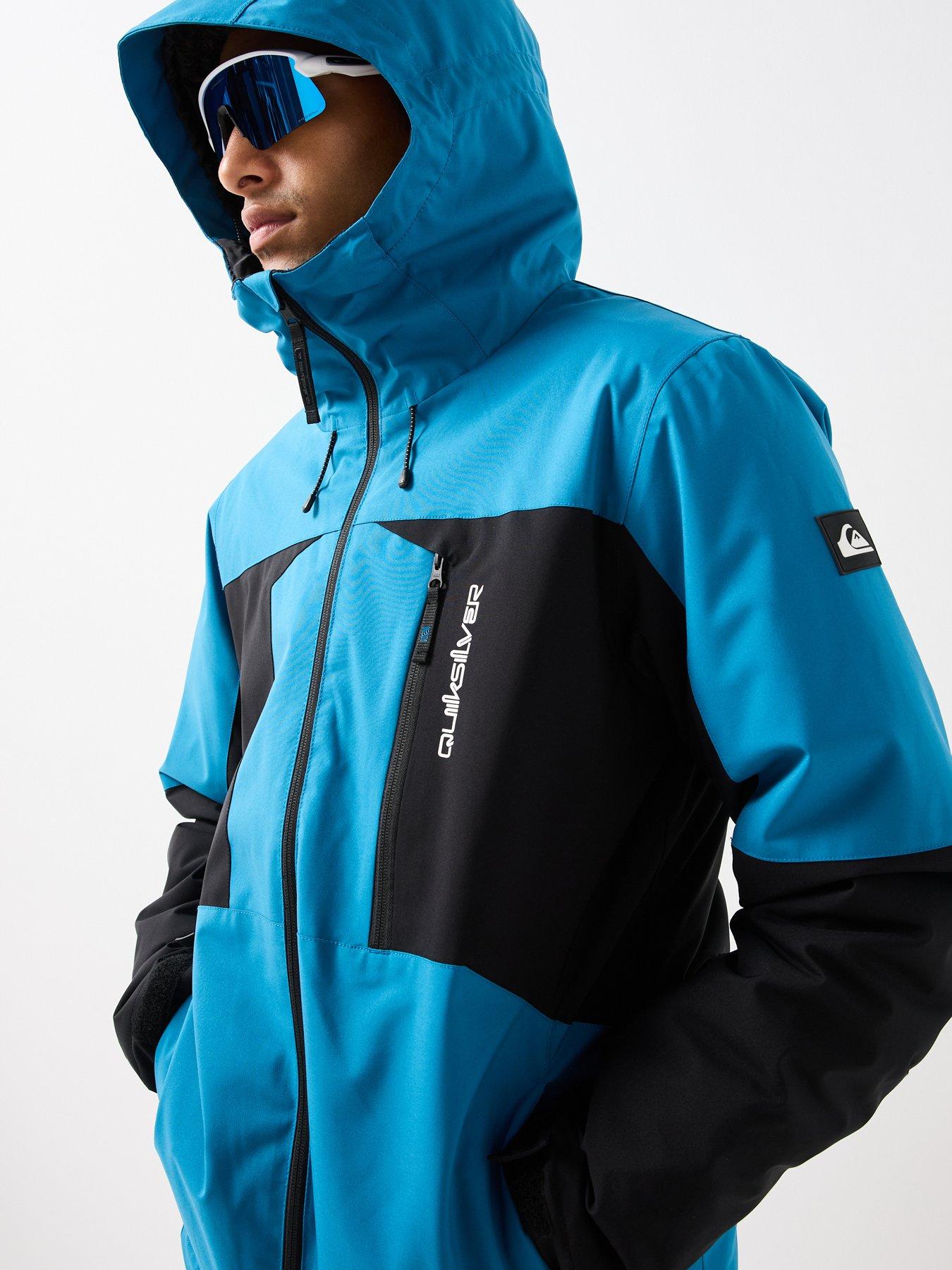 Image 4 of 6 of Quiksilver Mens Dawson 10k Hooded Full Zip Ski Jacket - Blue
