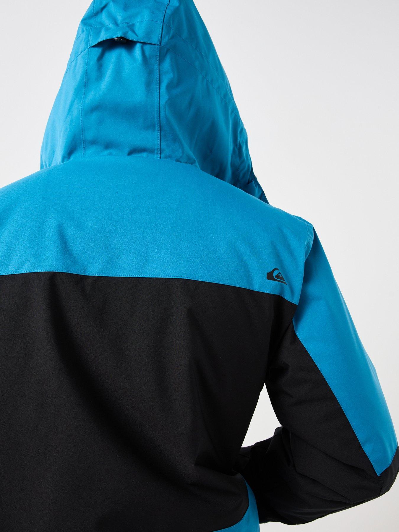 Image 5 of 6 of Quiksilver Mens Dawson 10k Hooded Full Zip Ski Jacket - Blue