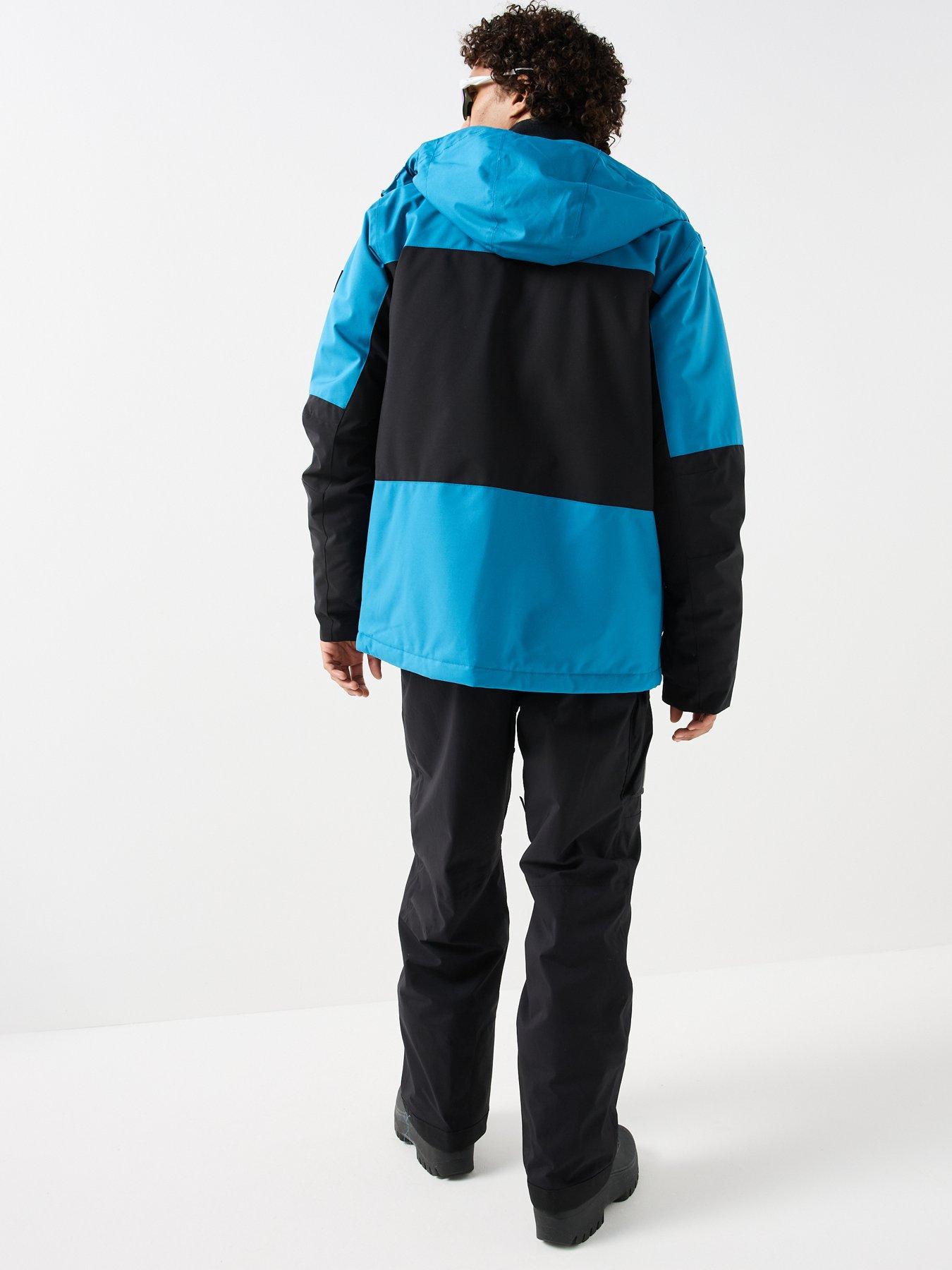 Image 6 of 6 of Quiksilver Mens Dawson 10k Hooded Full Zip Ski Jacket - Blue