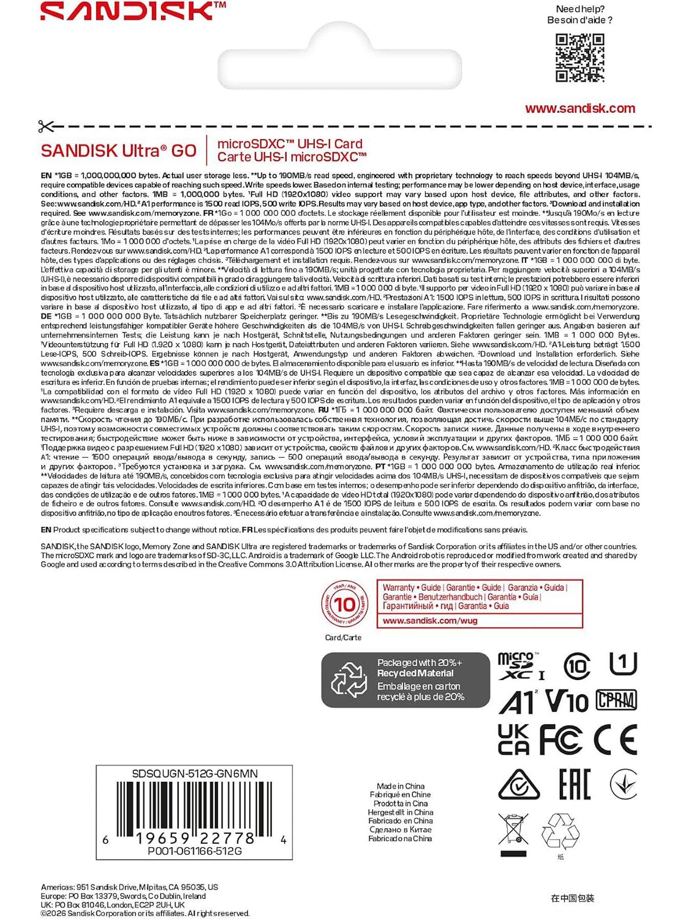 Image 4 of 4 of SanDisk Ultra microSDXC 512GB + SD Adapter