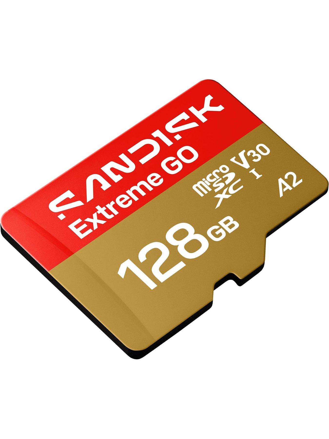Image 2 of 4 of SanDisk Extreme microSD 128GB for Action Cams and Drones + SD Adapter