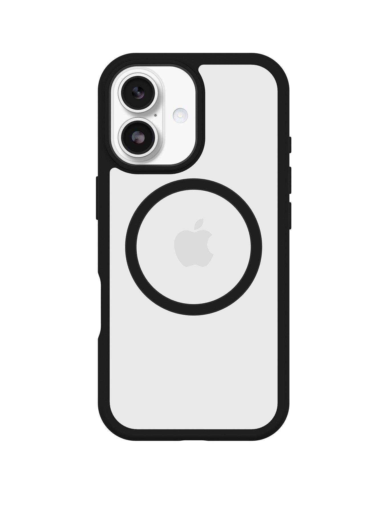 Image 1 of 5 of Otterbox React MagSafe Apple iPhone 17 case Black Crystal - clear/black