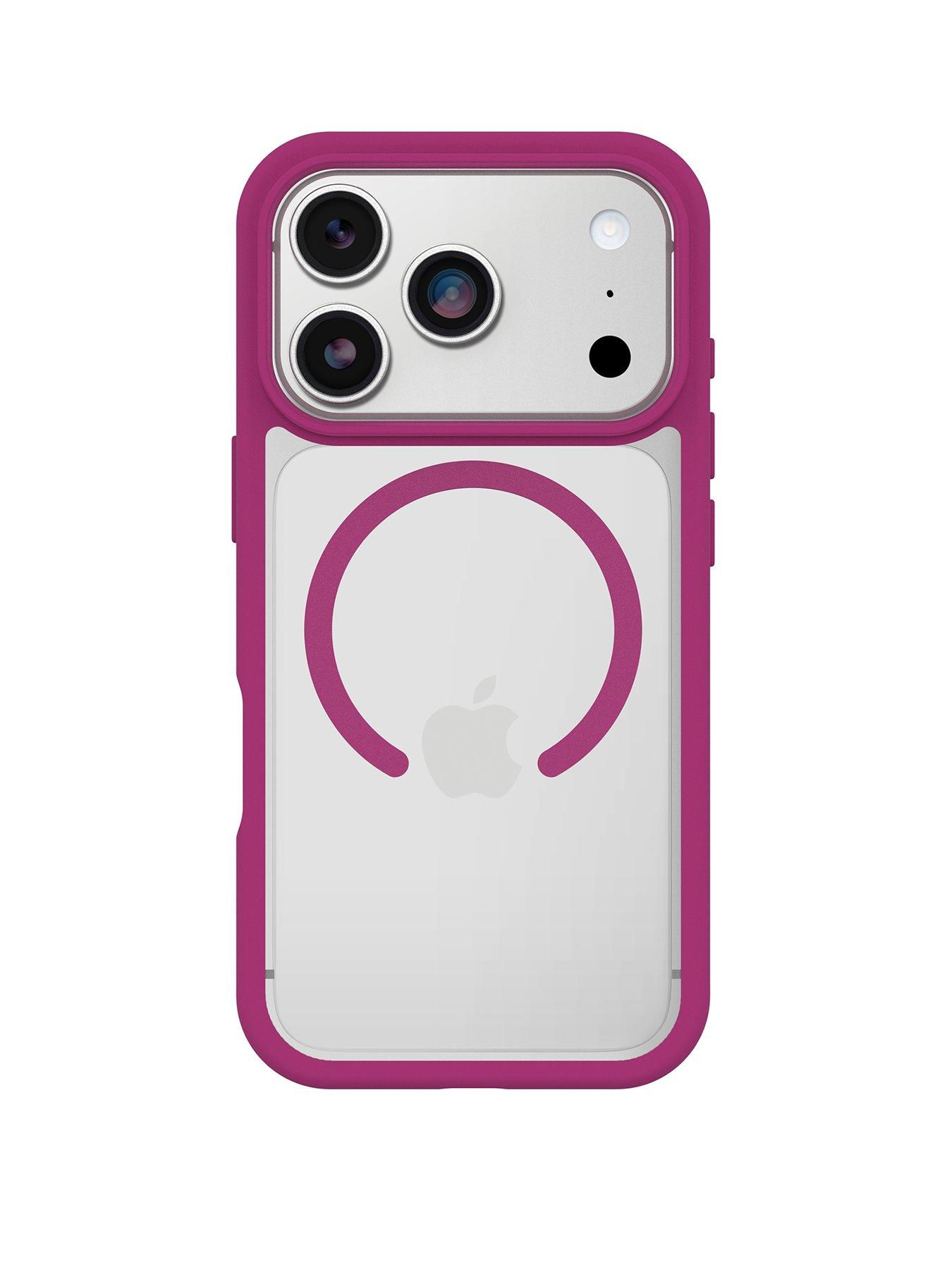 Image 1 of 5 of Otterbox React MagSafe Apple iPhone 17 Pro case Rose Crystal - clear/pink