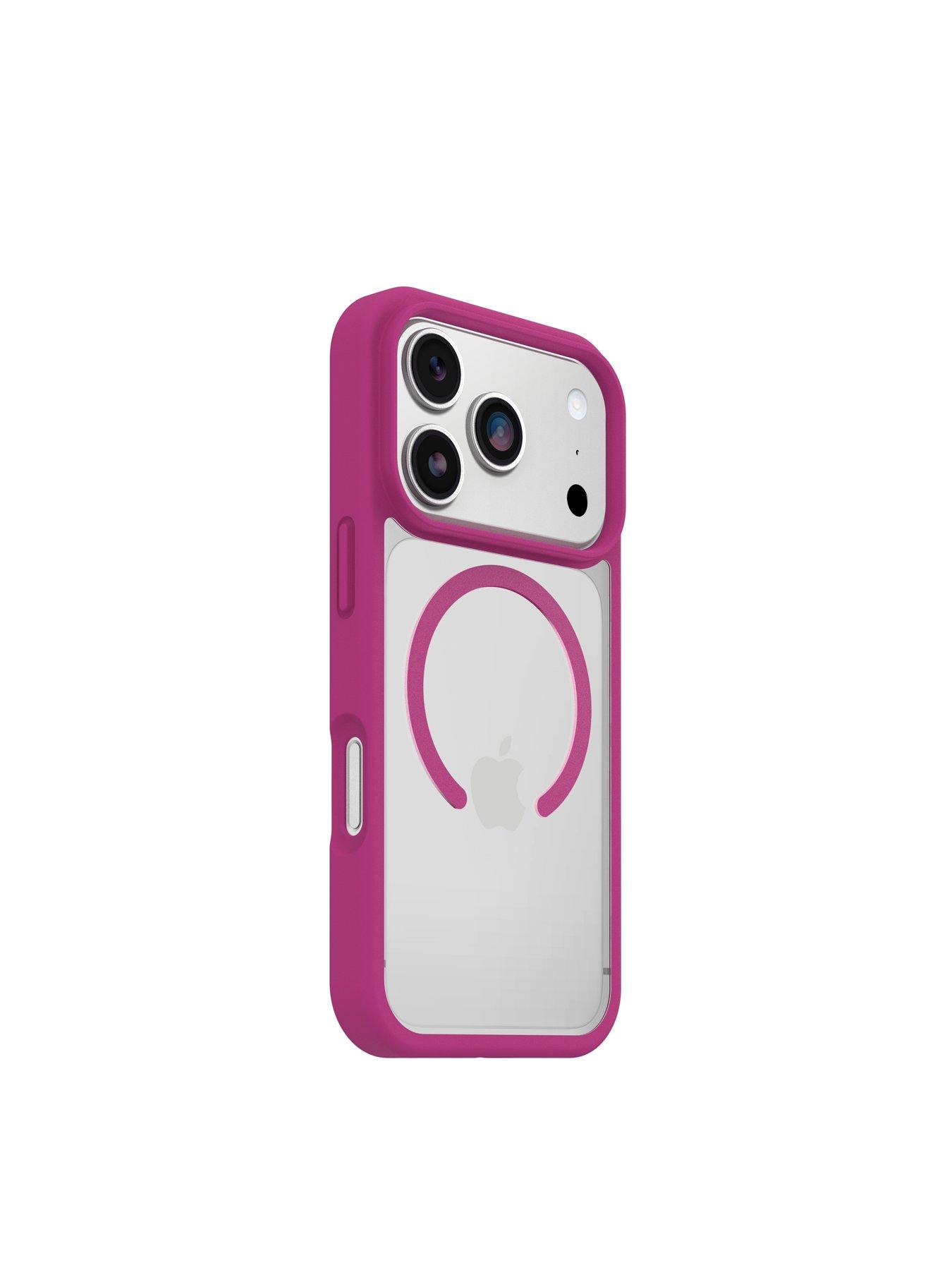 Image 2 of 5 of Otterbox React MagSafe Apple iPhone 17 Pro case Rose Crystal - clear/pink