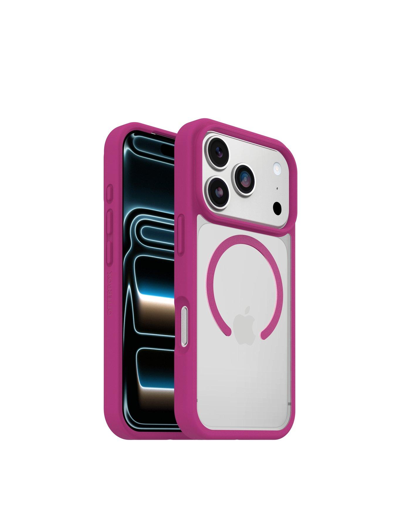 Image 4 of 5 of Otterbox React MagSafe Apple iPhone 17 Pro case Rose Crystal - clear/pink