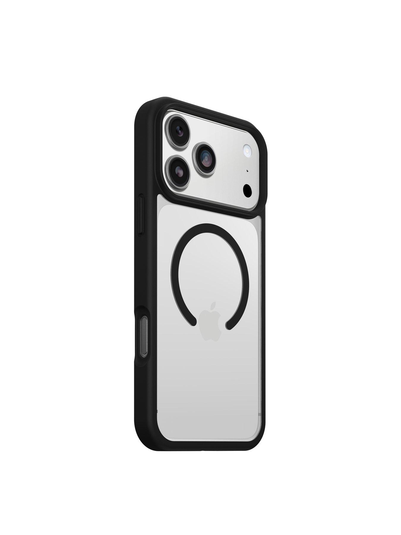 Image 2 of 5 of Otterbox React MagSafe Apple iPhone 17 Pro Max case Black Crystal - clear/black
