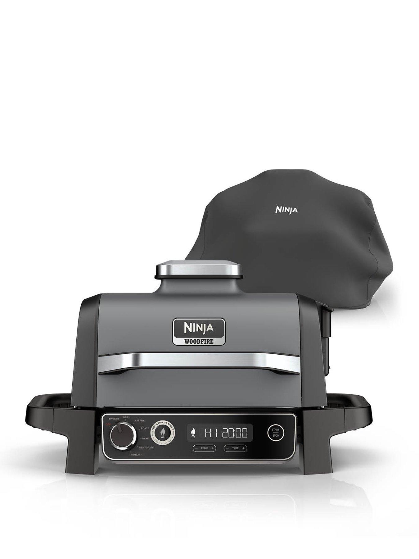 NINJA Woodfire Electric BBQ Grill  &  Smoker with Cover OG703UK