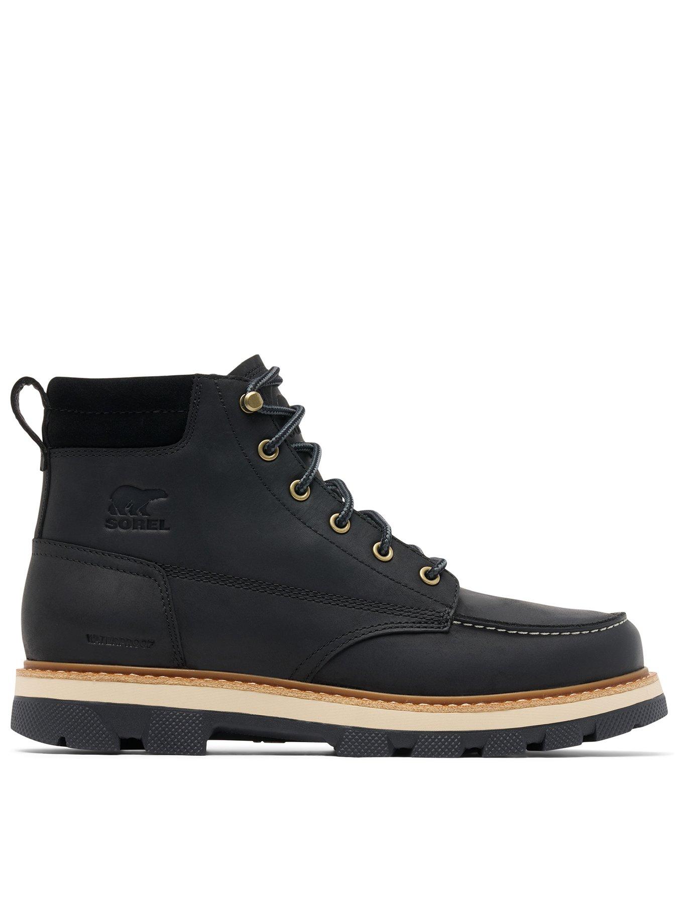 SOREL Mens Lark-47 Moc Toe Waterproof Boots - Black