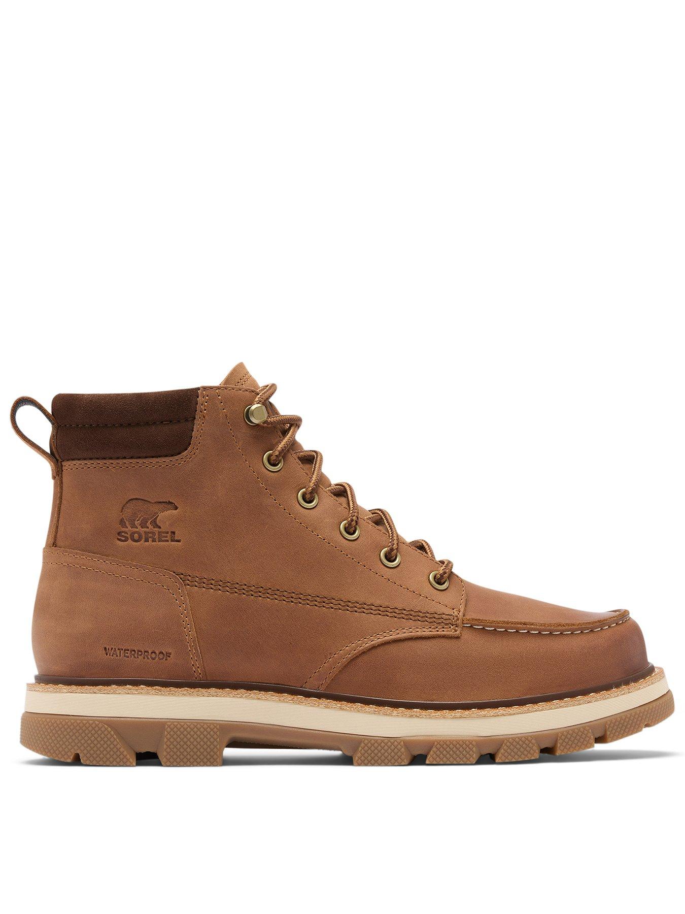 Image 1 of 6 of SOREL Mens Lark-47 Moc Toe Waterproof Boots - Brown