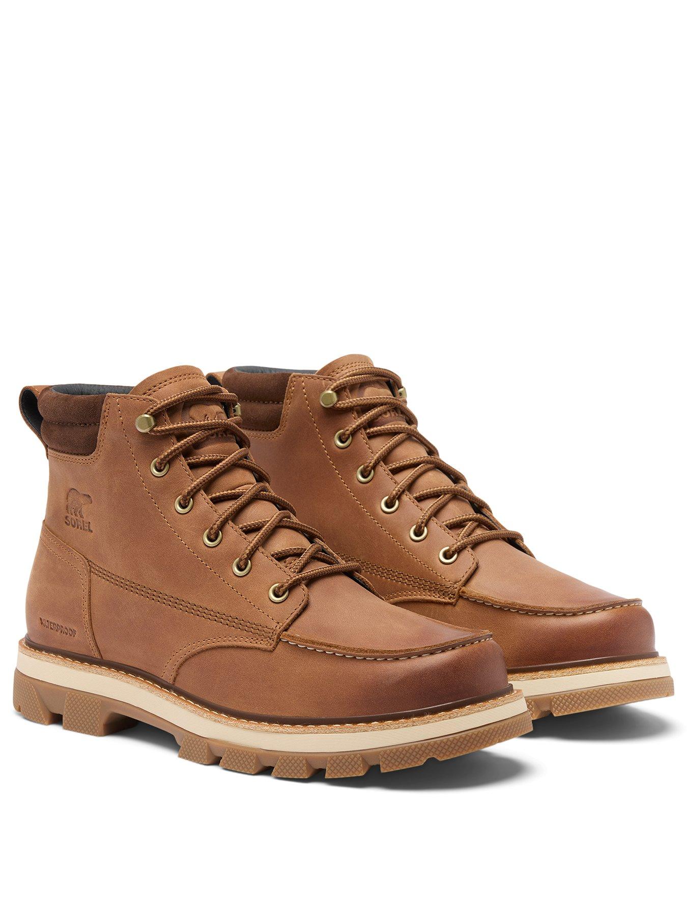 Image 2 of 6 of SOREL Mens Lark-47 Moc Toe Waterproof Boots - Brown