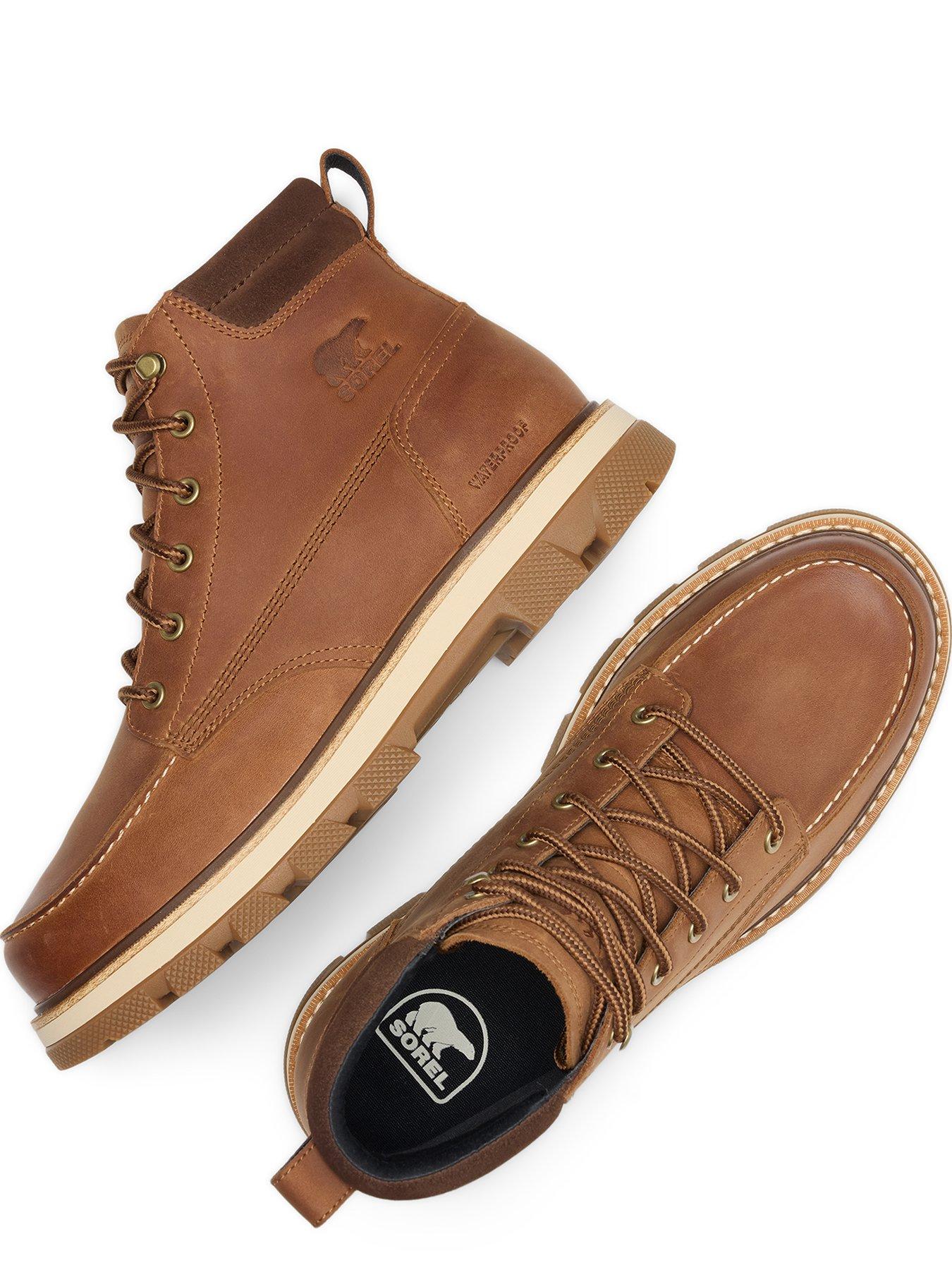 Image 4 of 6 of SOREL Mens Lark-47 Moc Toe Waterproof Boots - Brown