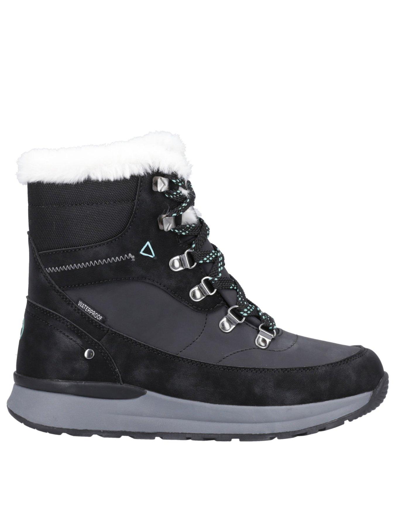 Image 1 of 5 of Cotswold Womens Sheephouse Waterproof Memory Foam Warm Lined Snow Boots - Black