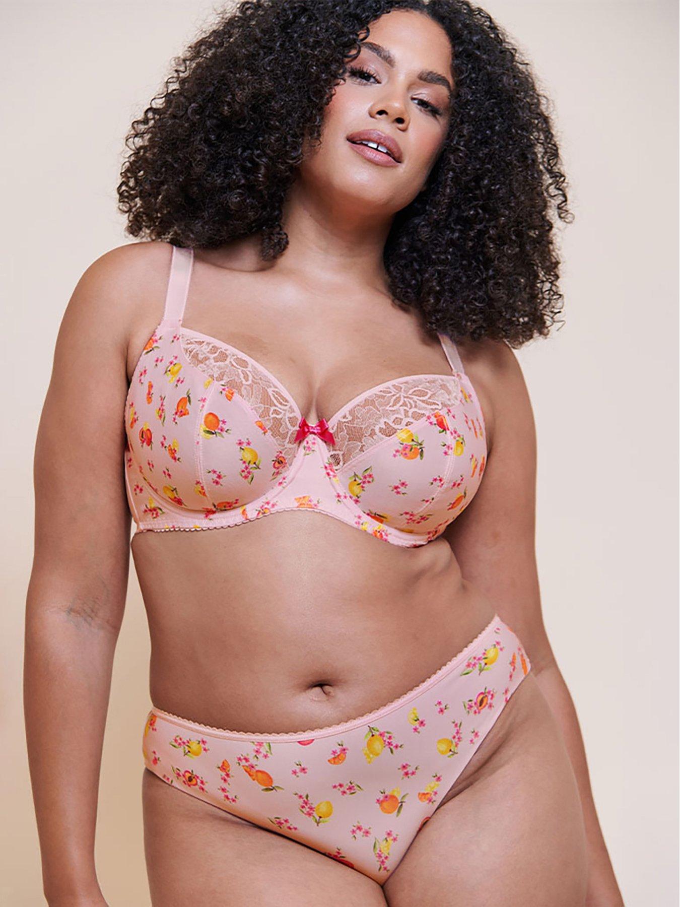 Image 3 of 6 of Curvy Kate Spellbound Brazilian Brief - Blush Floral Print